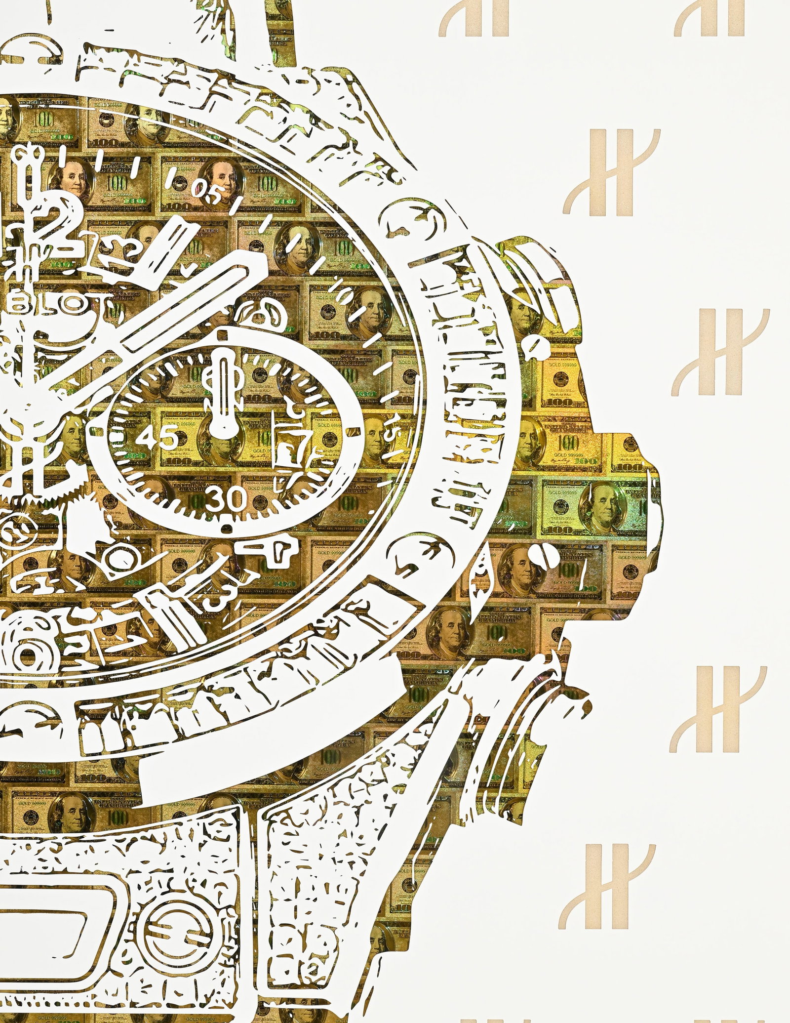 Zacharie Vidal (1981), "Hublot Big Bang Paraiba", 2019, technique mixte sur aluminium, signée,  - 2
