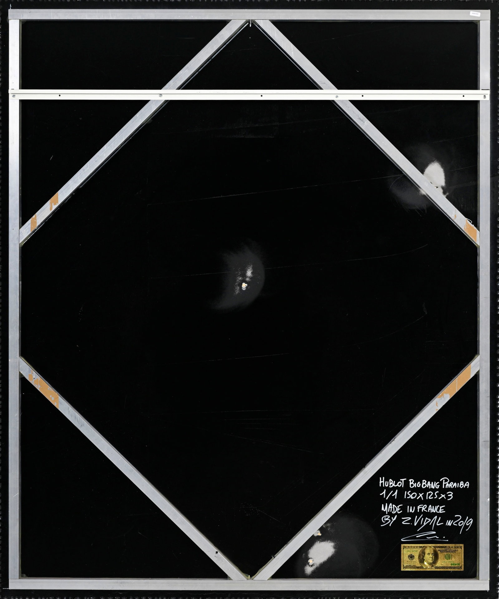 Zacharie Vidal (1981), "Hublot Big Bang Paraiba", 2019, technique mixte sur aluminium, signée,  - 4