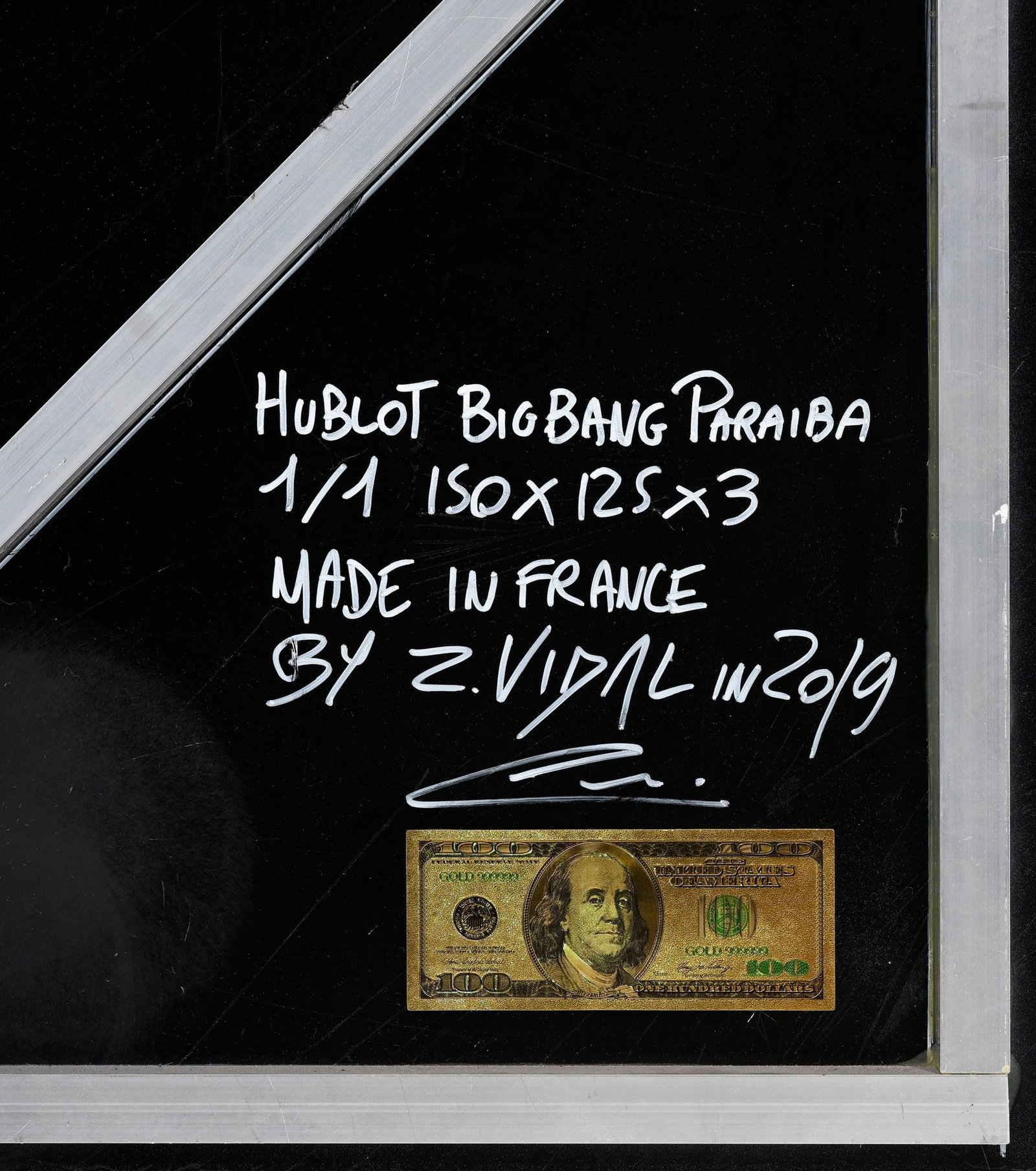 Zacharie Vidal (1981), "Hublot Big Bang Paraiba", 2019, technique mixte sur aluminium, signée,  - 5