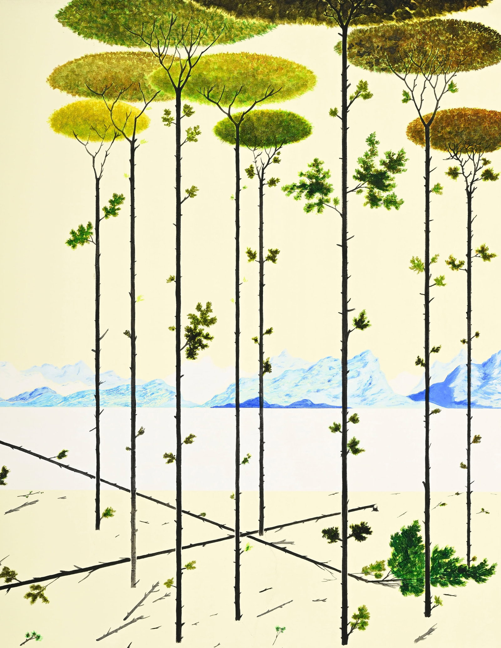 Eric Eriston Winarto (1980), "Black Forest", 2022, acrylique sur toile, signée, datée et t - 3