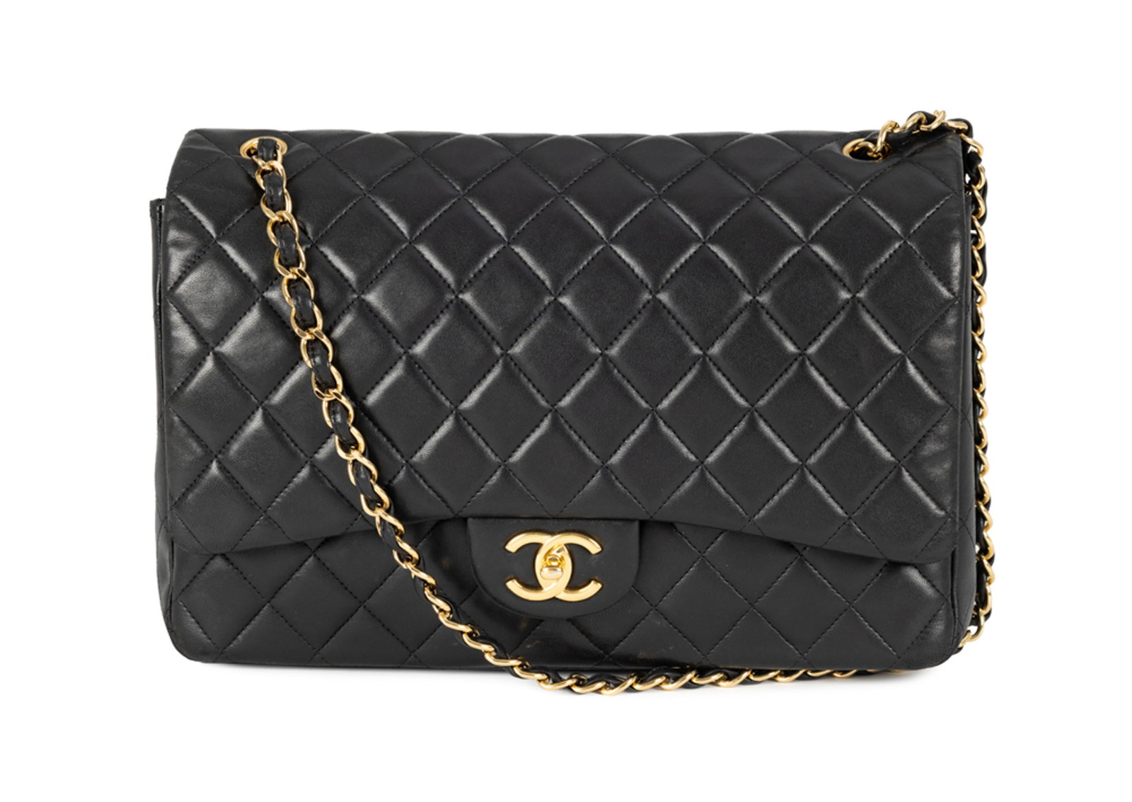 Chanel, sac Timeless Classique à double rabat en agneau noir matelassé, année 2014, g - 2