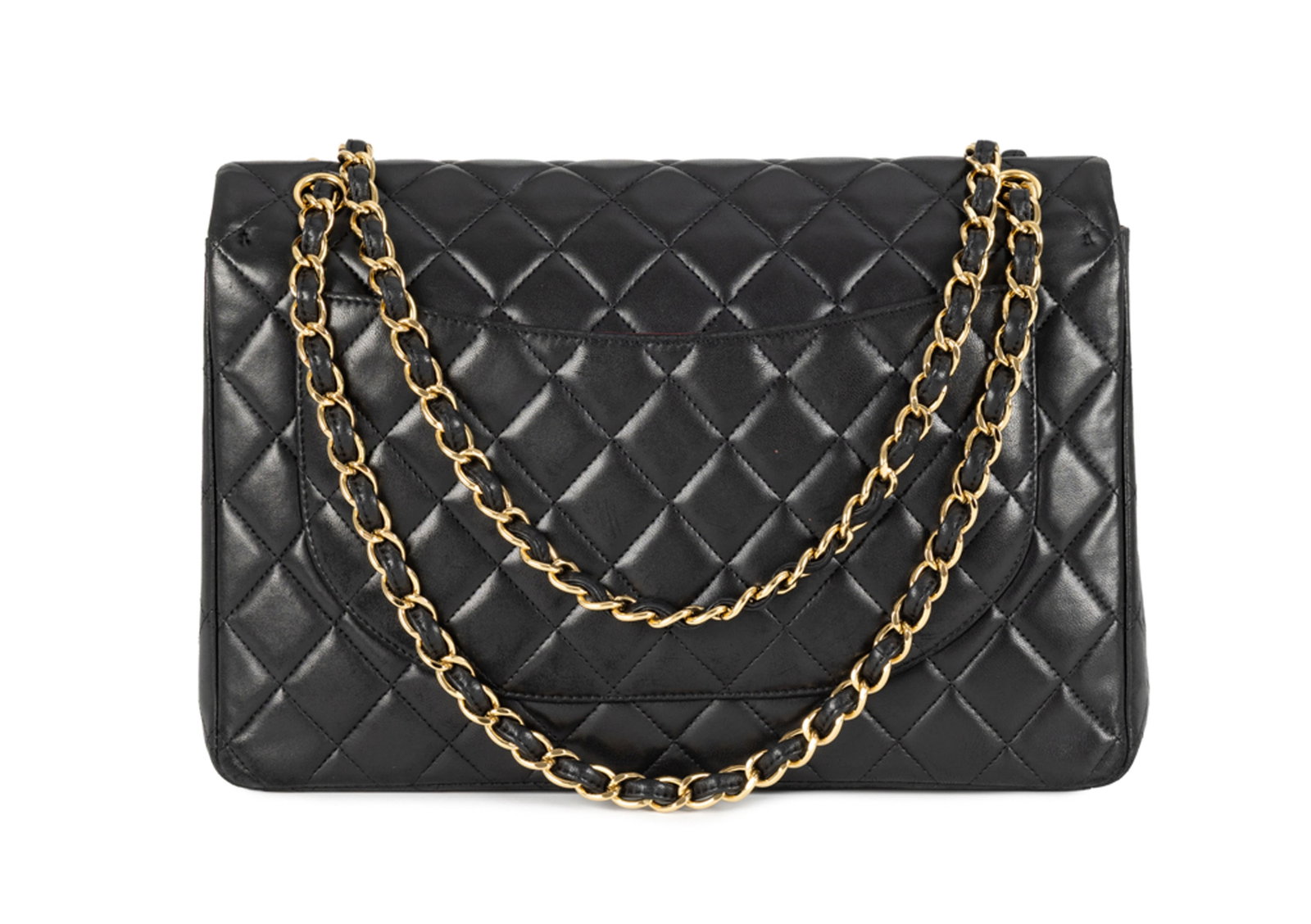 Chanel, sac Timeless Classique à double rabat en agneau noir matelassé, année 2014, g - 3
