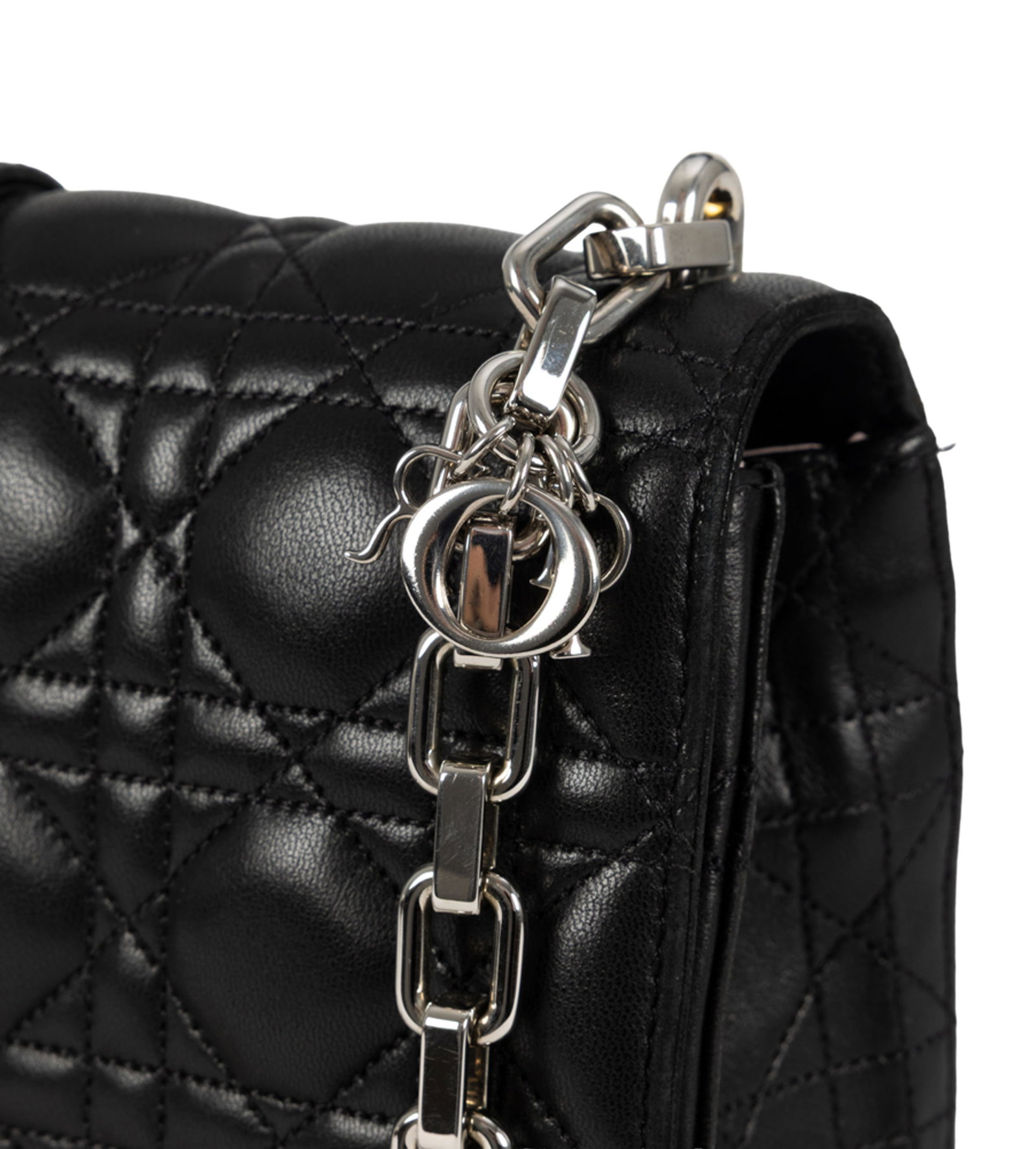 Christian Dior, sac Miss Dior Promenade en cuir noir matelassé Cannage, garnitures en méta - 3
