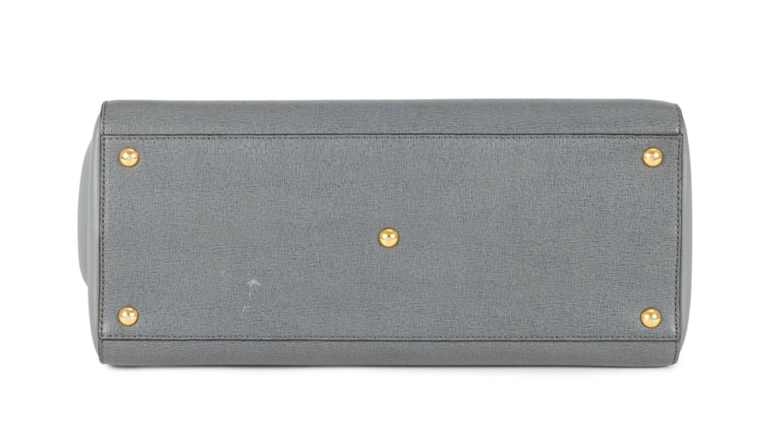 Fendi, sac 2Jours Shopping Medium en cuir gris texturé, garnitures en métal doré, dou - 5