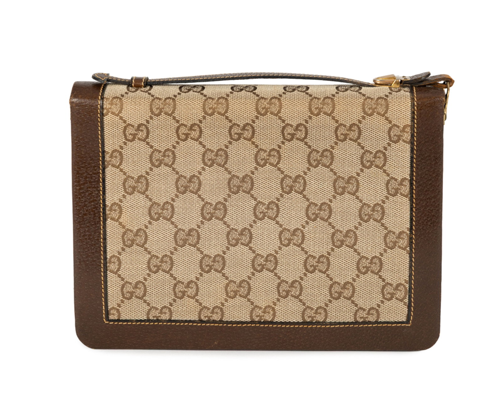 Gucci, pochette de porte-monnaie vintage en cuir pécari et toile GG, renfermant six pochettes & - 2