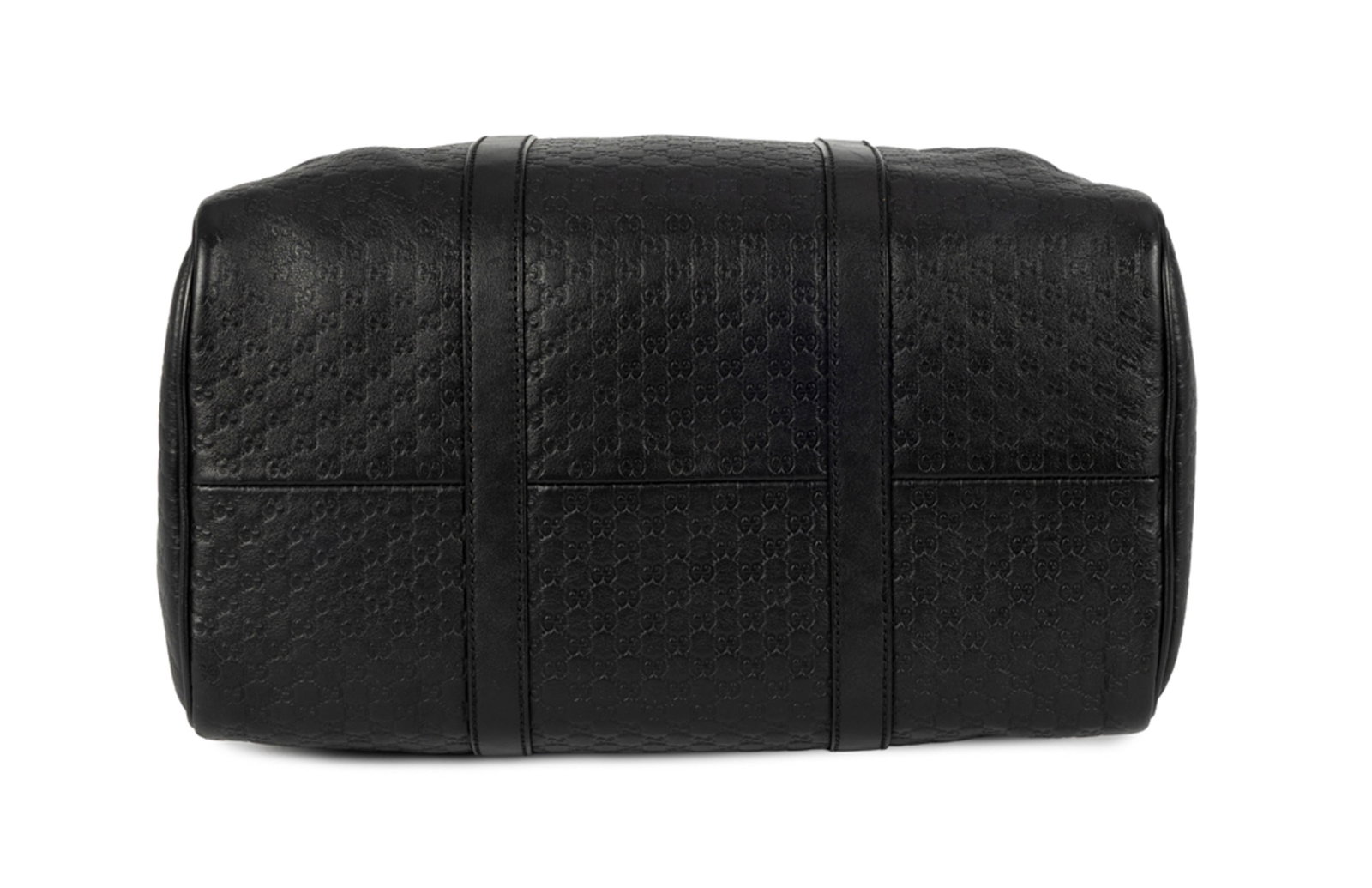Gucci, sac Boston Guccissima en cuir noir embossé du motif GG, garnitures en métal dor - 4