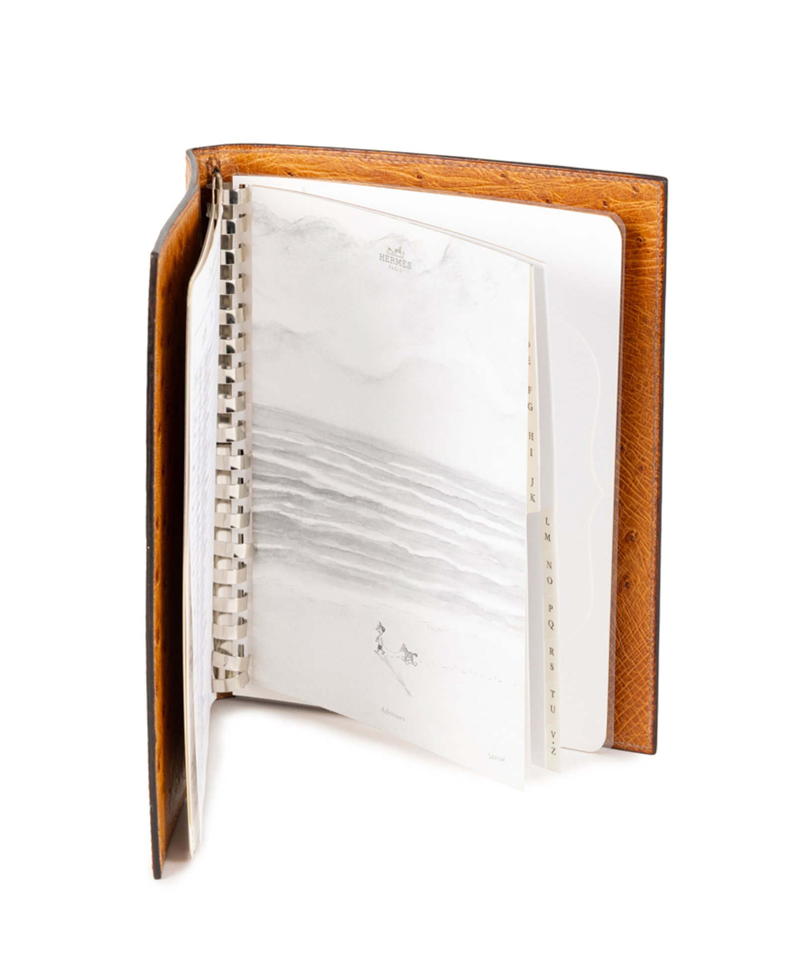 Hermès, porte agenda en Autruche Gold, 23x18 cm - 3