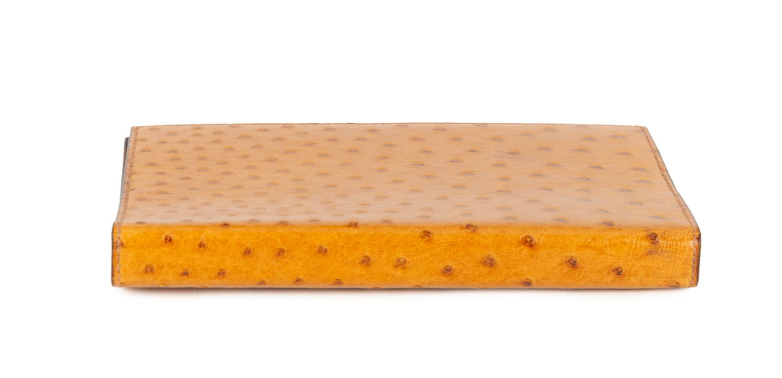 Hermès, porte agenda en Autruche Gold, 23x18 cm - 4