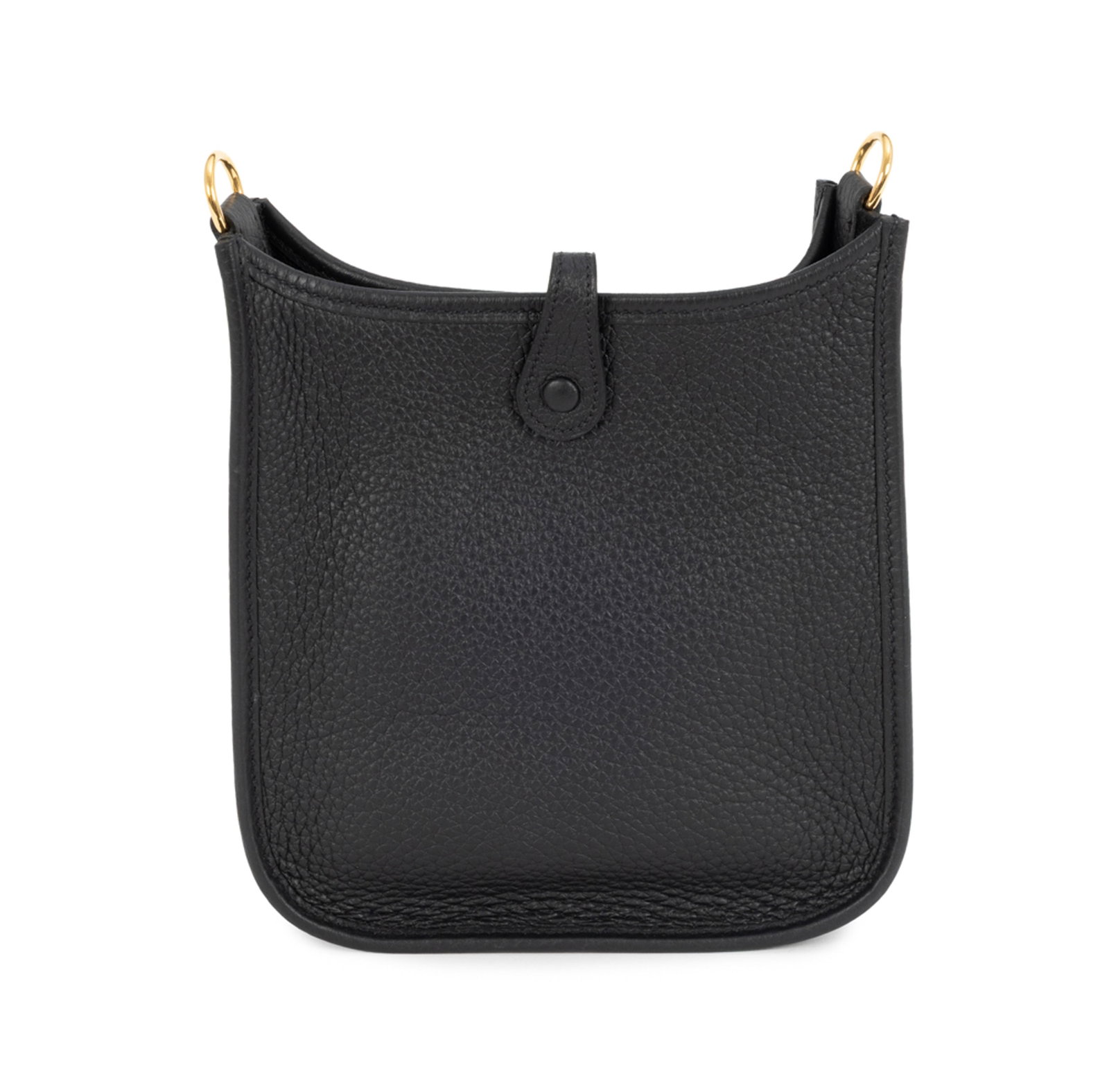 Hermès, sac Mini Evelyne TPM en cuir Togo noir, année 2021, bandoulière fixe en toile - 3
