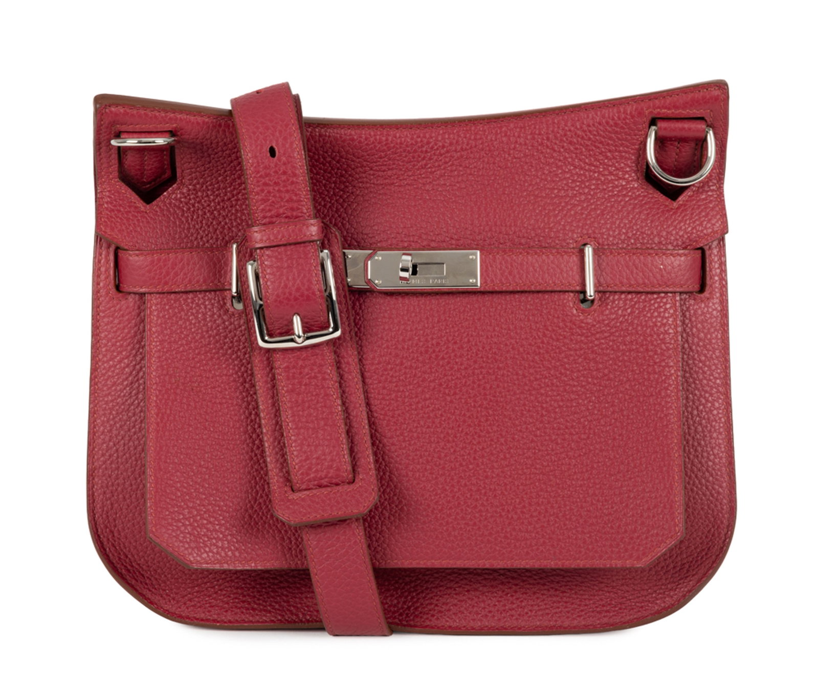 Hermès, sac Jypsière 28 en cuir Taurillion Clémence Tosca, bijouterie couleur palladi: Hermès, sac Jypsière 28 en cuir Taurillion Clémence Tosca, bijouterie couleur palladium, bandoulière, 22x28 cm Condition Très bon état de conservation Petite taches