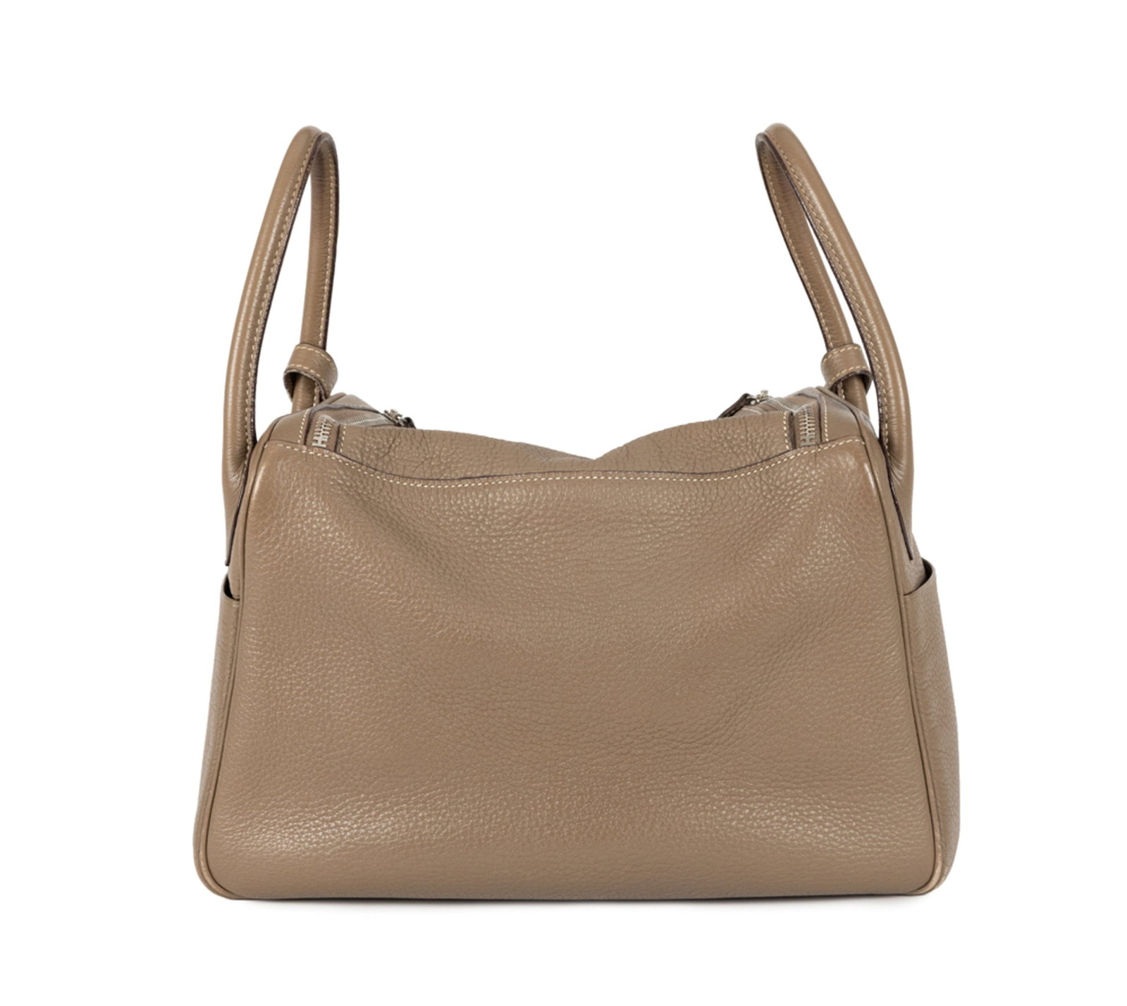 Hermès, sac Lindy en cuir Togo Etoupe, année 2006, garnitures en métal argenté,  - 2