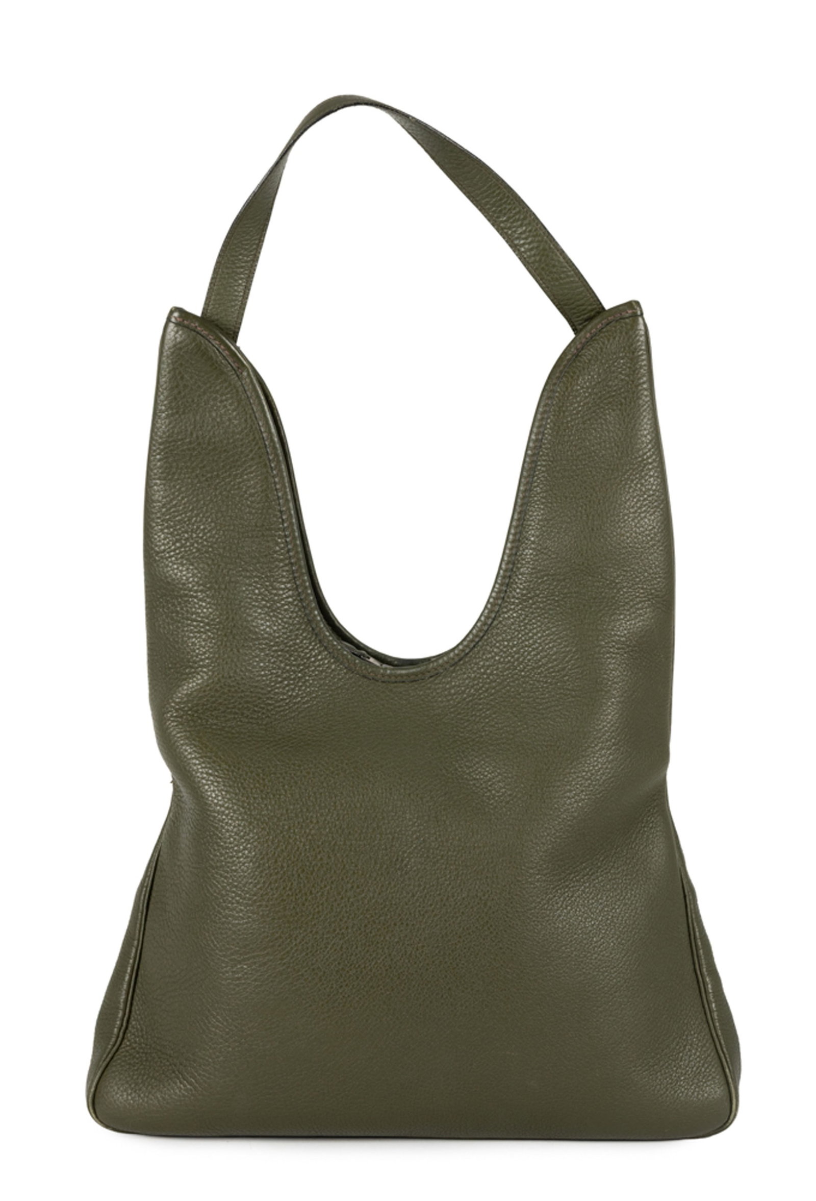 Hermès, sac Massai 32 en cuir Taurillon Clémence vert kaki, année 1999, 2 bandouli - 2