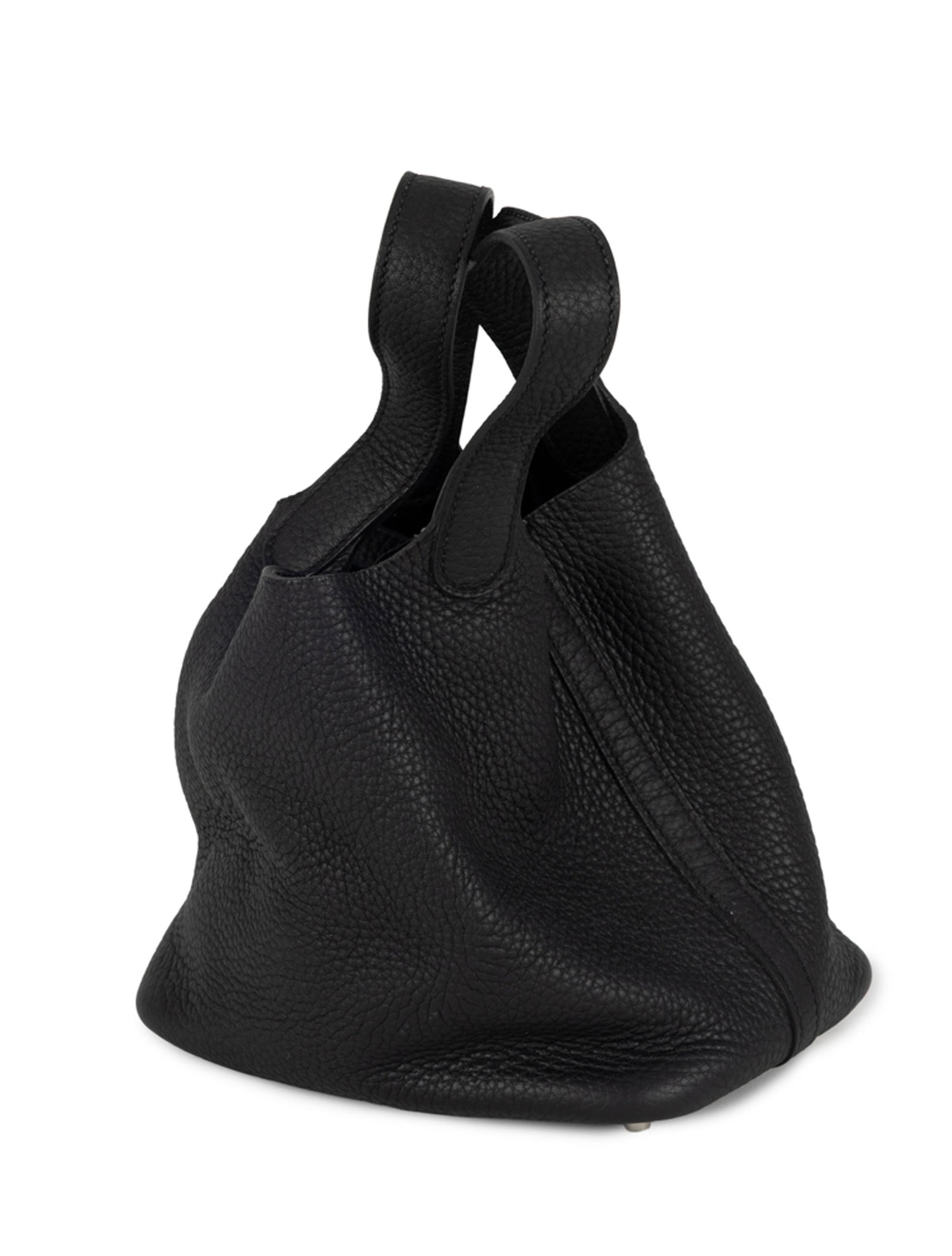 Hermès, sac Picotin Lock PM 18 en cuir Togo noir, année 2011, garnitures en métal arg - 2