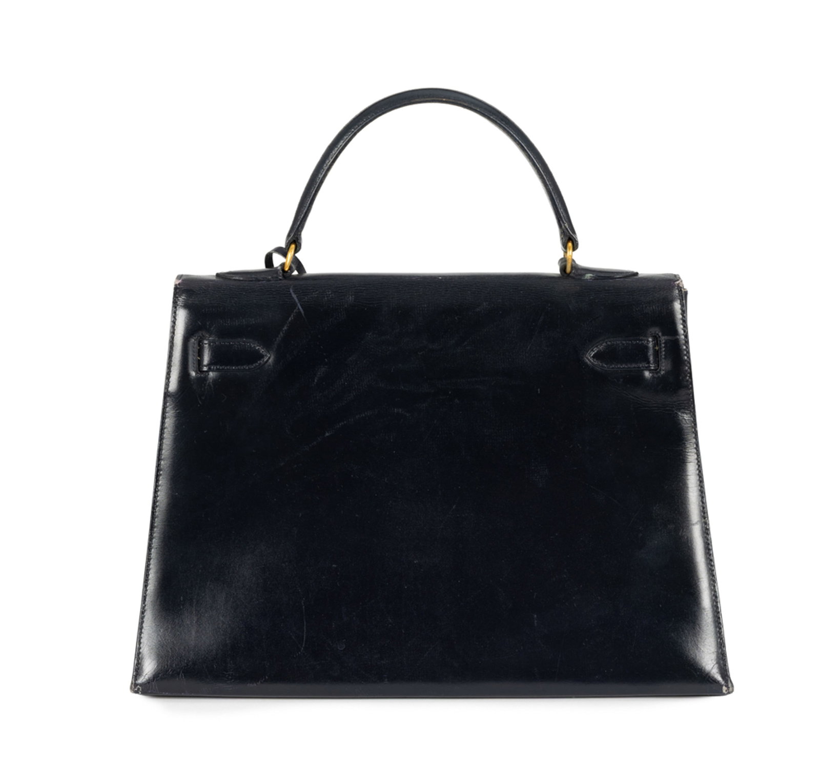 Hermès, sac Kelly 32 Sellier en cuir de box noir, années 1950, probablement 1959, tirette  - 2