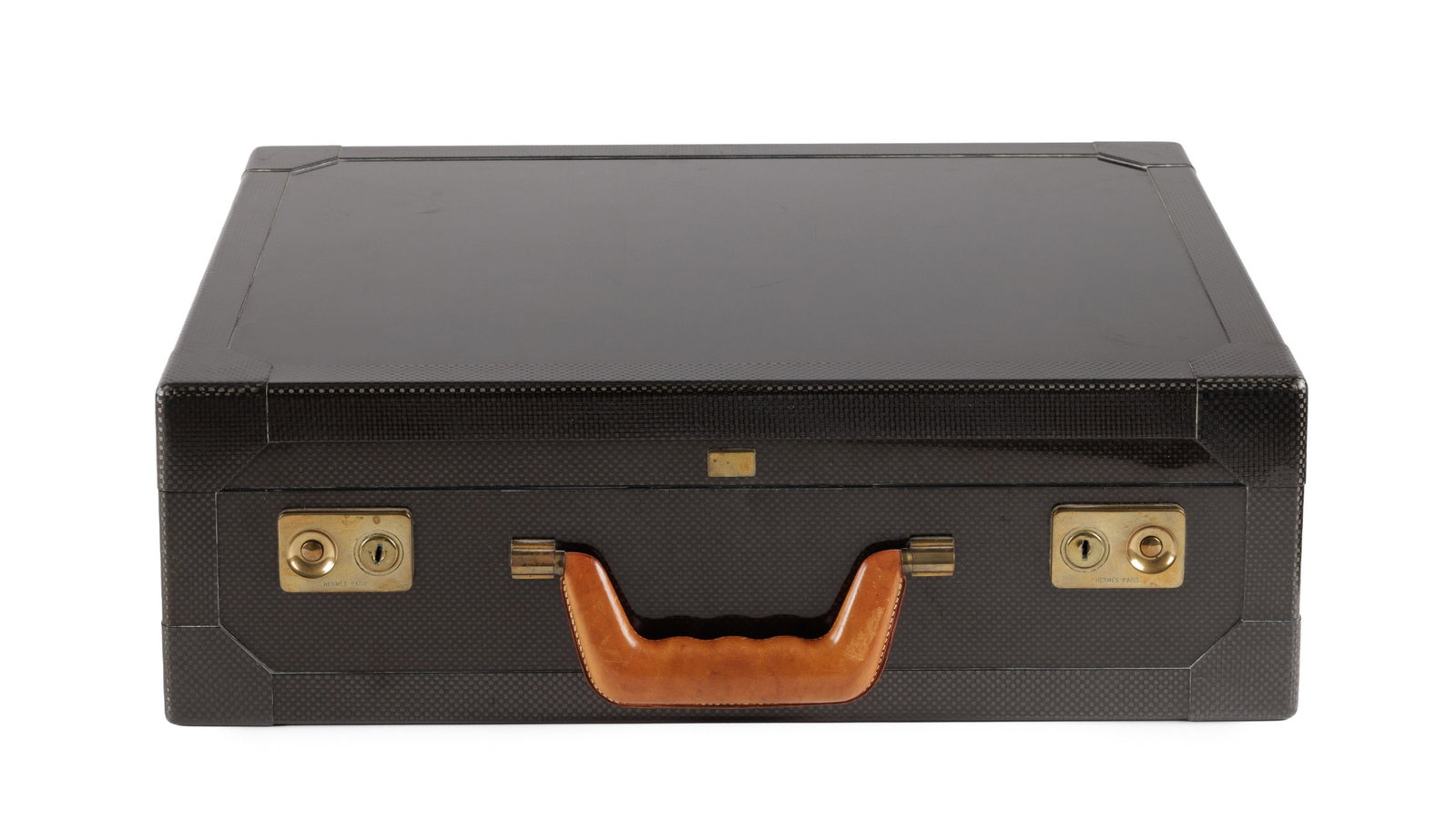 Hermès, mallette Briefcase en Carbon Fibre édition limitée 105/500, housse, 36x48x15,: Hermès, mallette Briefcase en Carbon Fibre édition limitée 105/500, housse, 36x48x15,5 cm