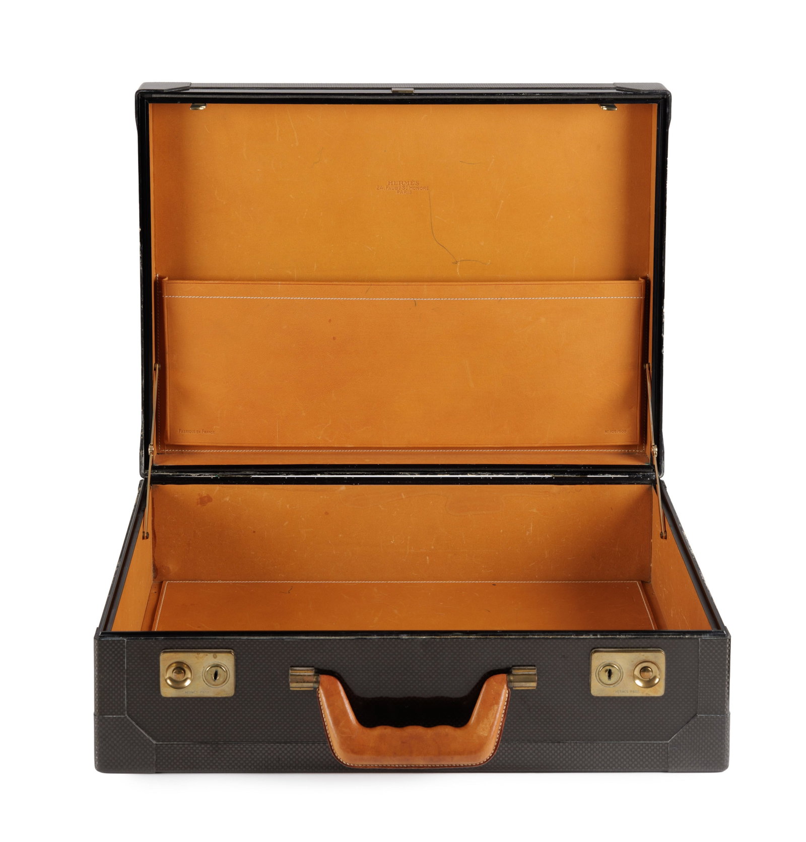 Hermès, mallette Briefcase en Carbon Fibre édition limitée 105/500, housse, 36x48x15, - 3