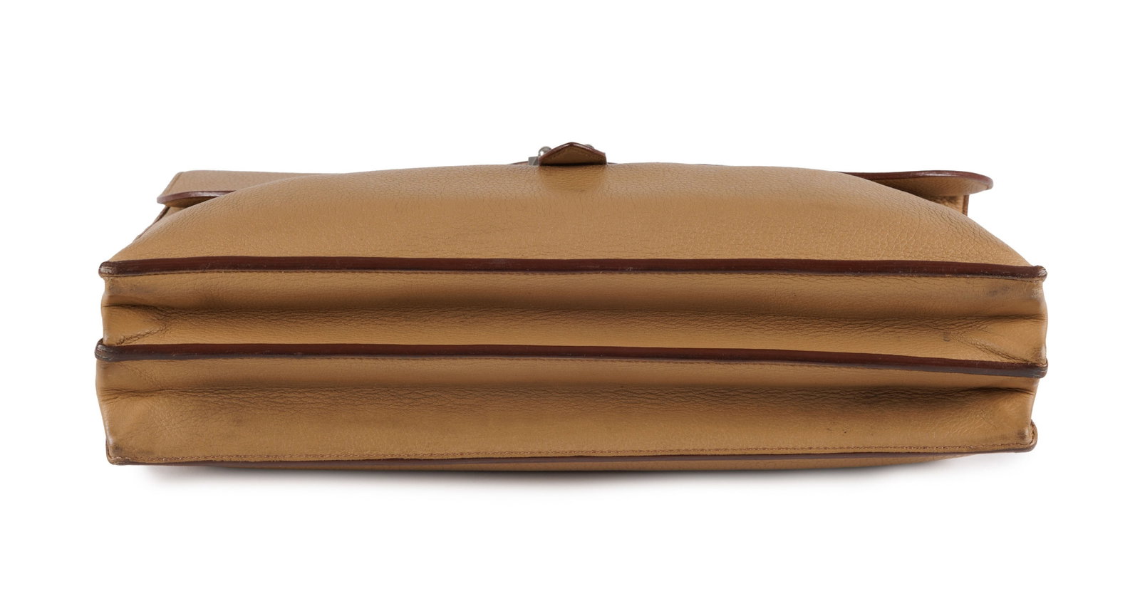 Hermès, sac à dépêches en cuir Togo cannelle, année 2008, à deux souff - 3