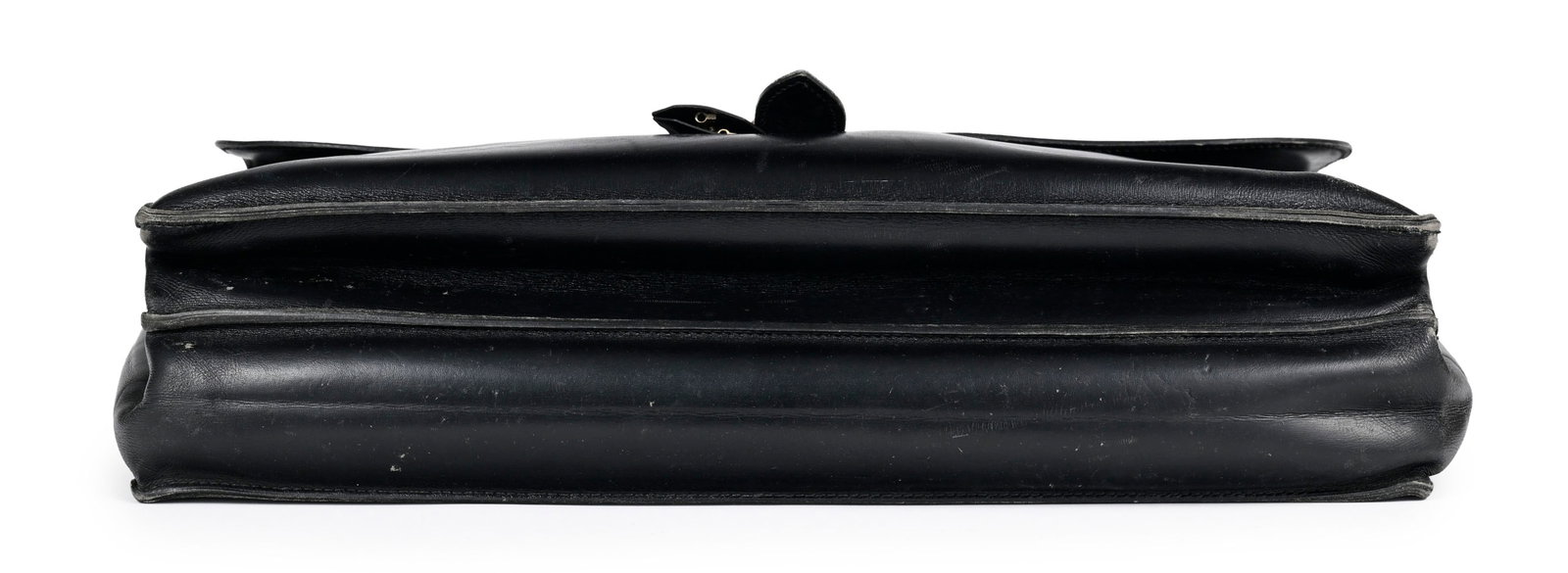 Hermès, sac à dépêches vintage en cuir box noir, année 1985, double souffle - 3