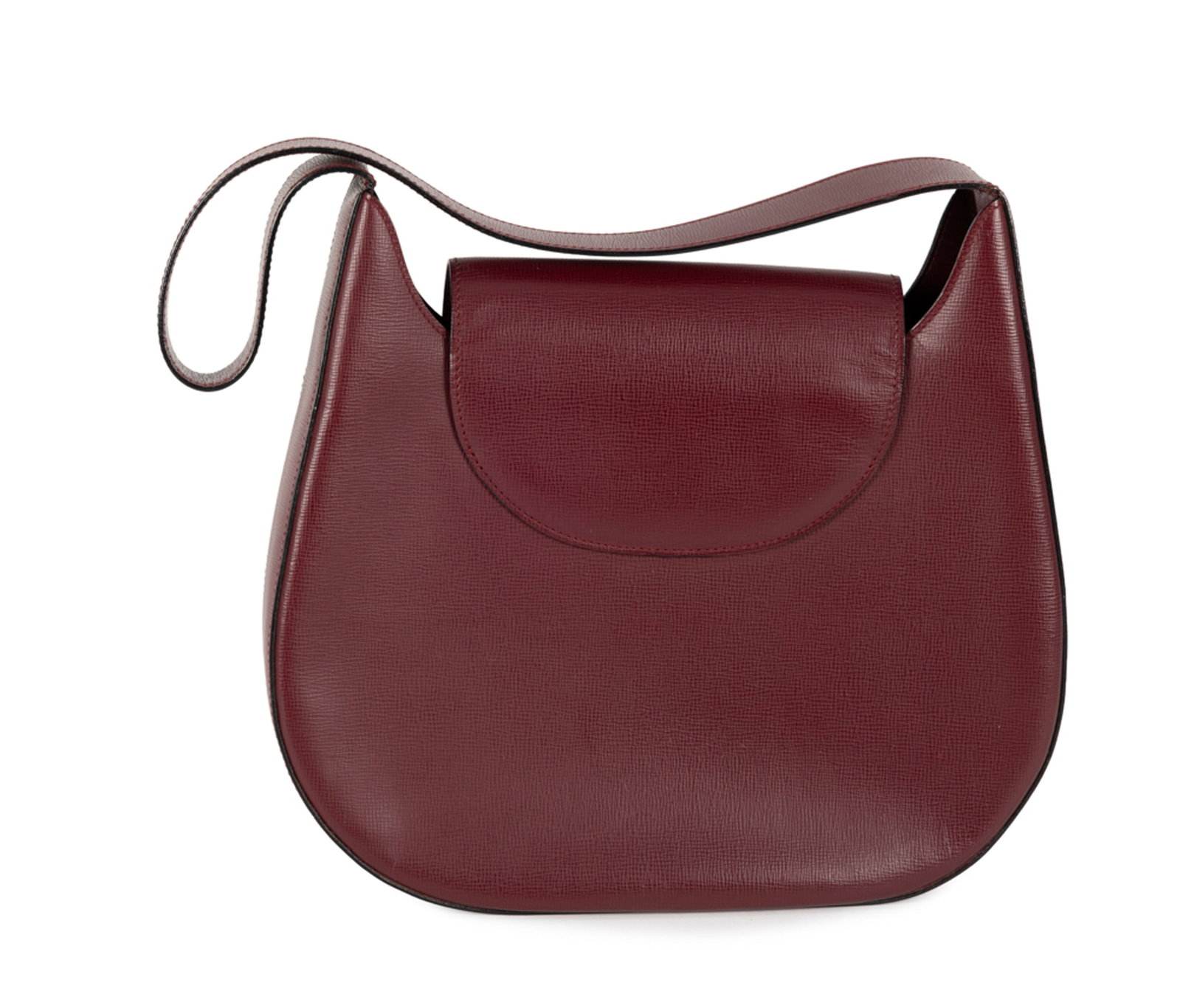 Cartier, sac porté épaule Must de Cartier en cuir bordeaux, housse, 22x28 cm - 2