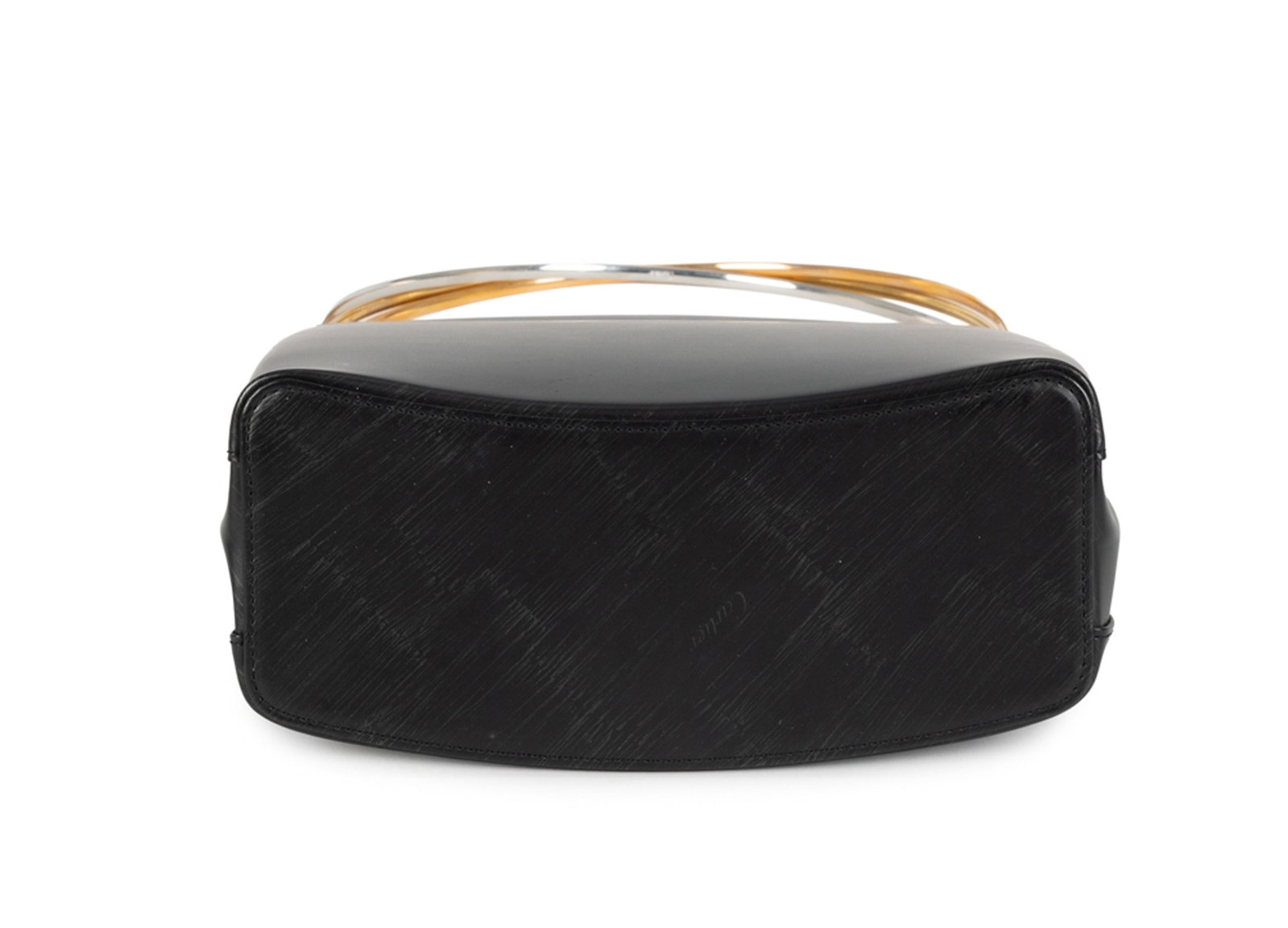 Cartier, sac Trinity en cuir de veau noir à l'effet brossé, fermeture articulée, anse - 5