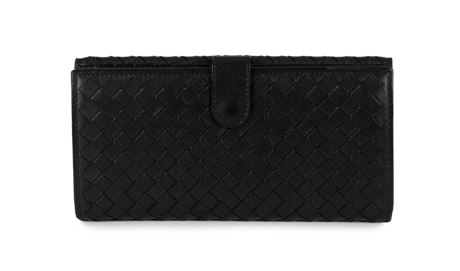 Bottega Veneta, portefeuille en cuir intrecciato nappa, un coté avec petit rabat, l'autre avec  - 2