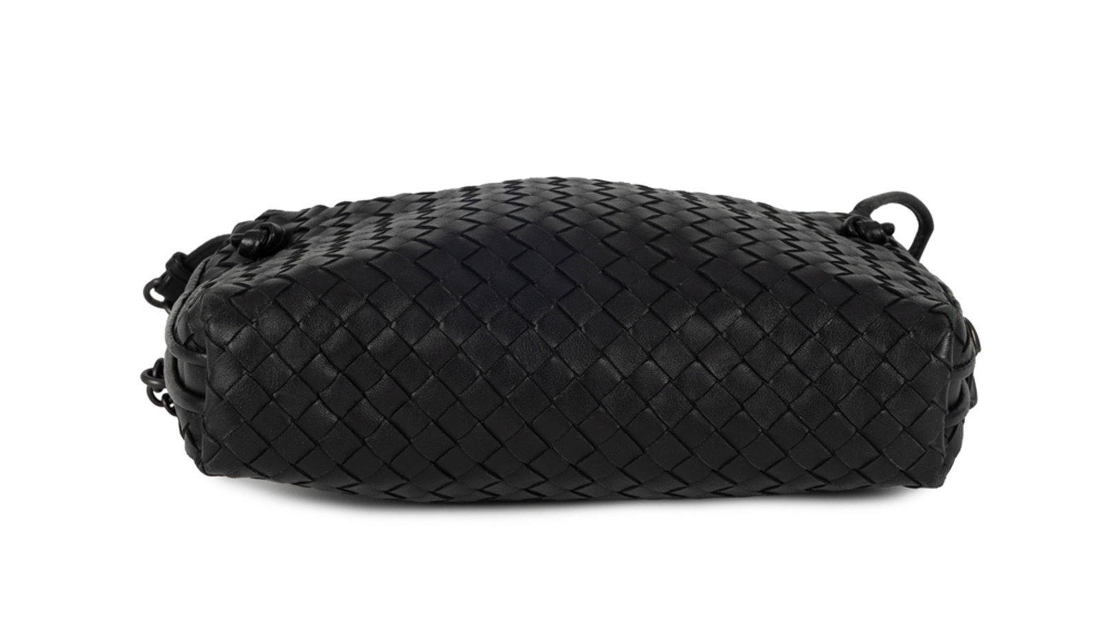 Bottega Veneta, sac Nodini en cuir noir tressé Intrecciato, double fermeture zippée et ban - 4