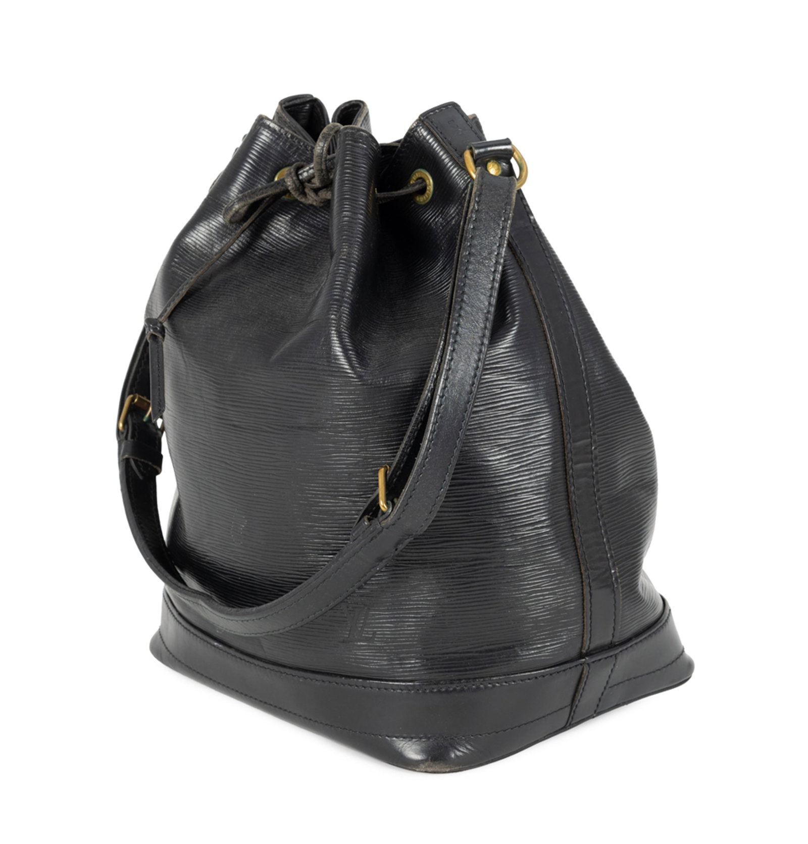Louis Vuitton, sac Noé en cuir Épi noir, garnitures en métal doré, bandouliè - 2