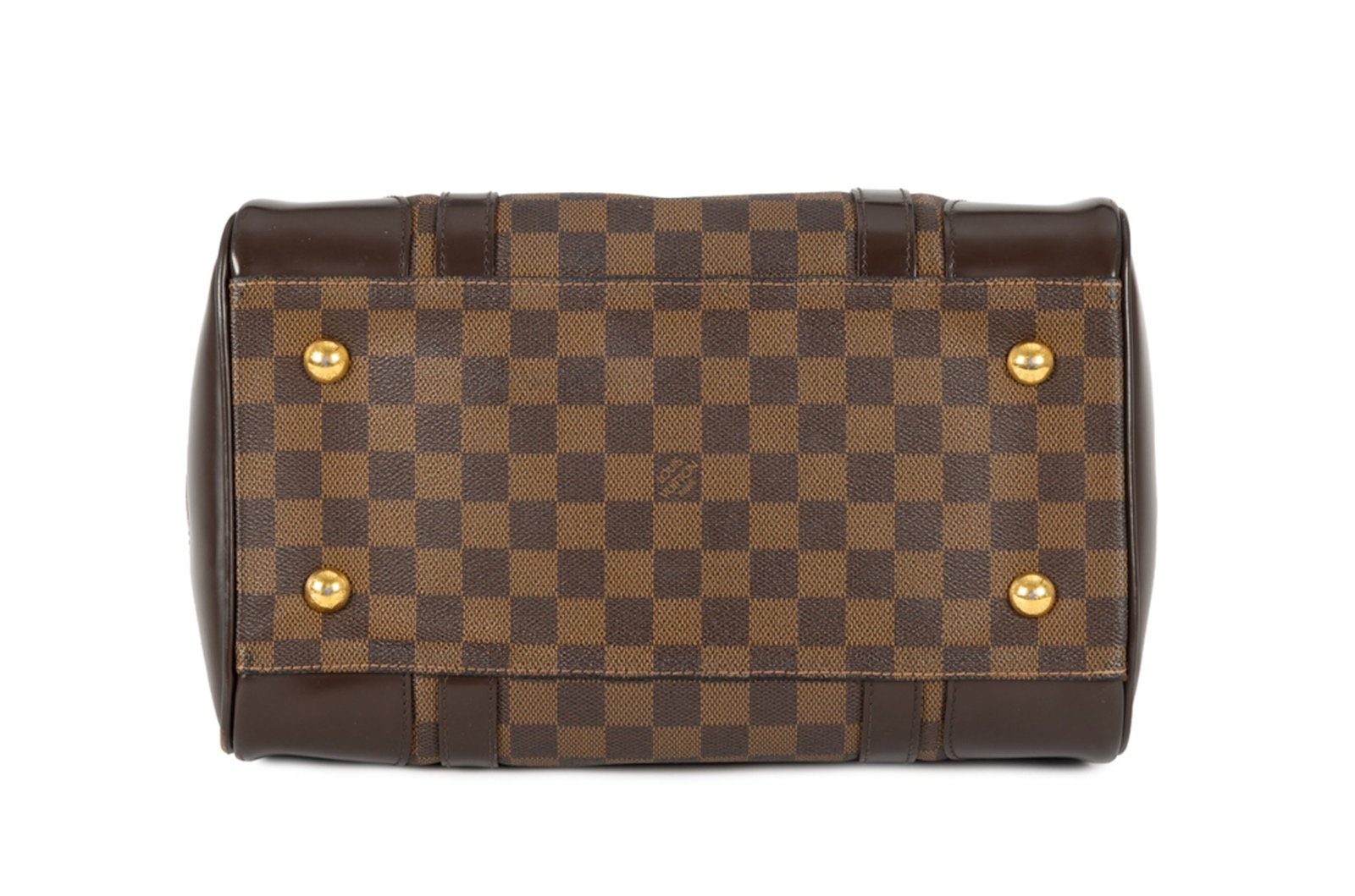 Louis Vuitton, sac Berkeley en toile Damier Ébène et cuir brun, garnitures en métal d - 4