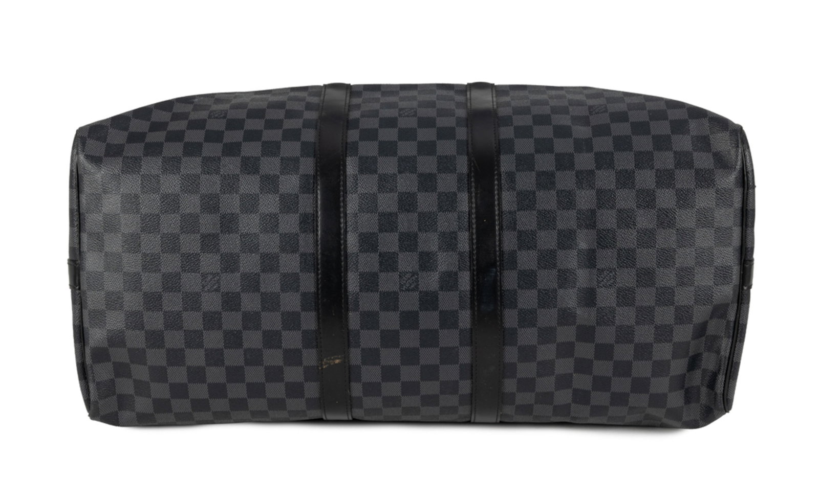 Louis Vuitton, sac Keepall 55 en toile toile enduite Damier Graphite et cuir noir lisse, bandouli - 4