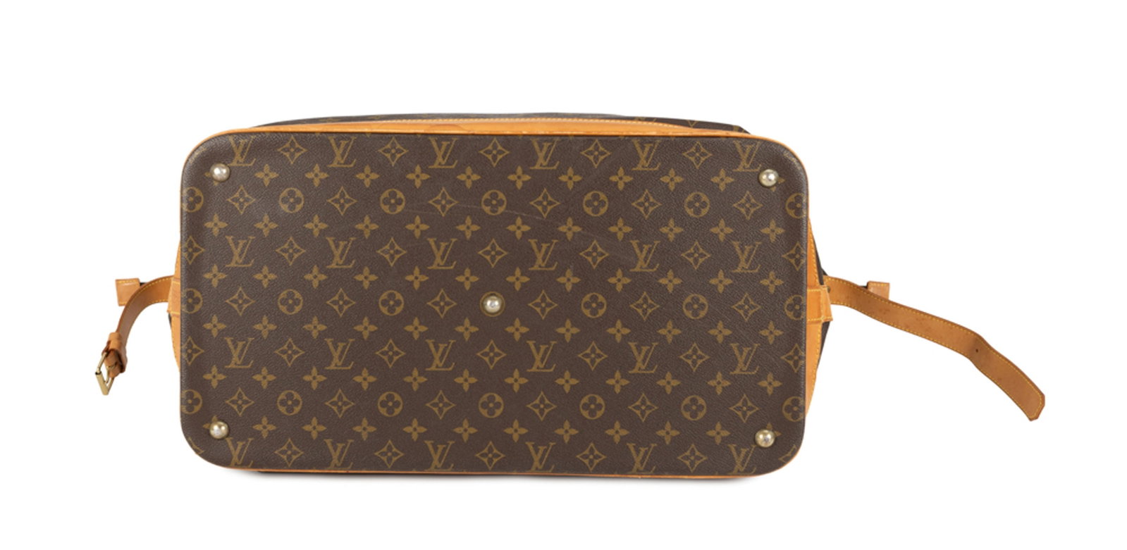 Louis Vuitton, sac de voyage Steamer en toile Monogram et cuir naturel, garnitures en métal dor - 4