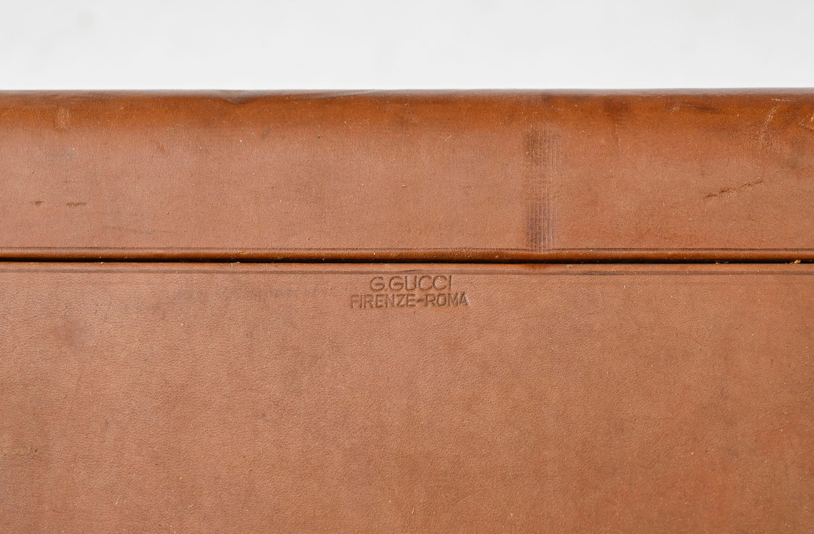 Guccio Gucci, Firenze Roma, malle garde-robe de voyage vintage en cuir naturel ouvrant sur 4 tiroirs - 6