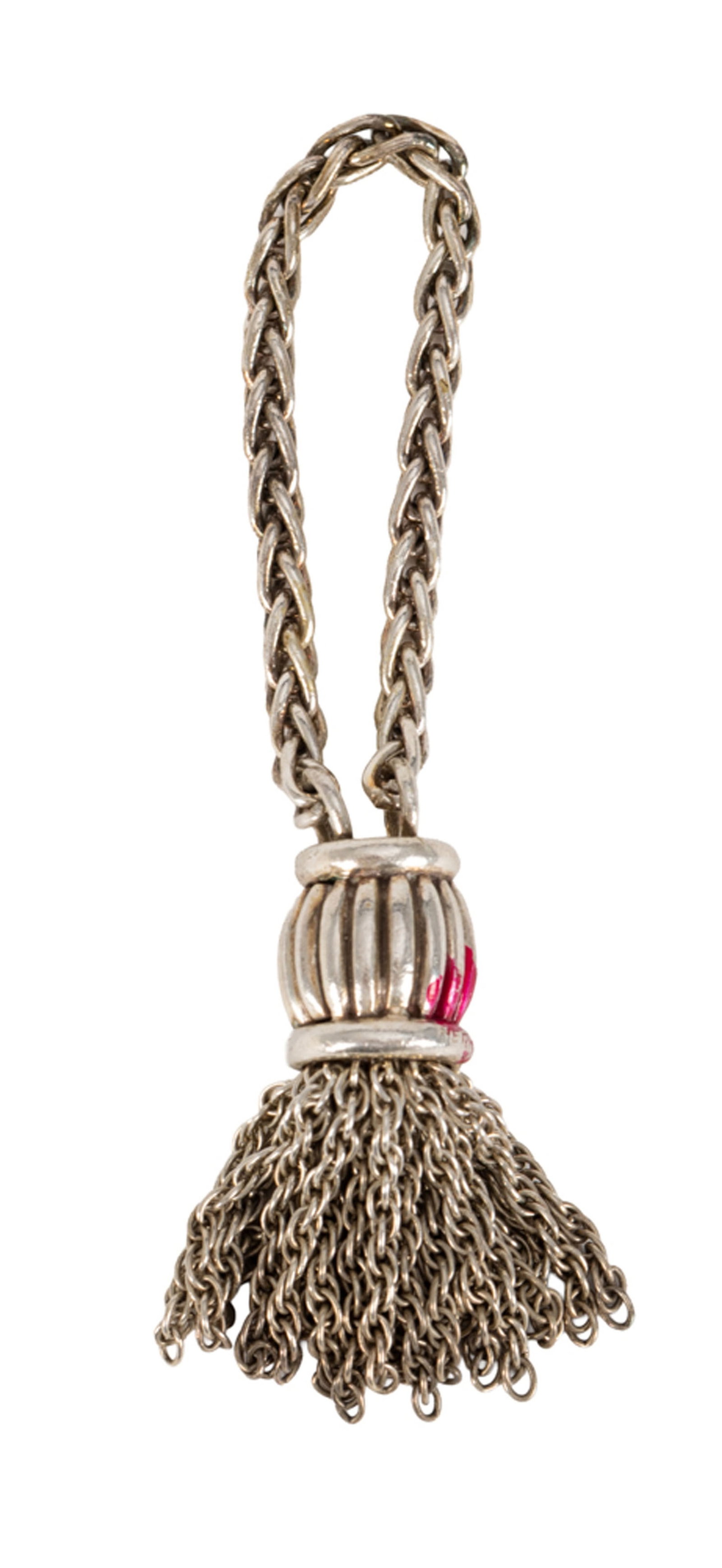 Hermès, boîte à pilule Kelly et pompon en argent 925, écrin, 4,5x4,5 cm et long. - 5