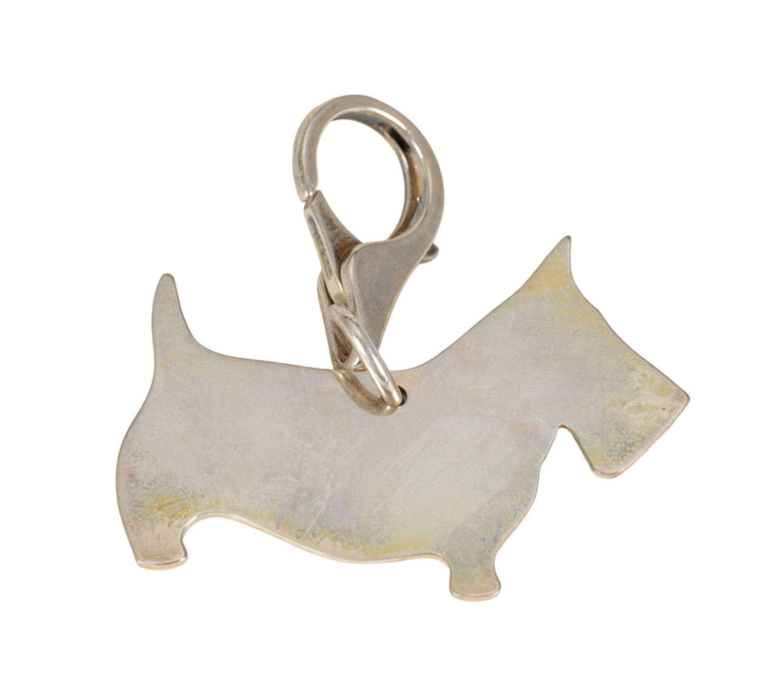 Tiffany&Co, porte-clefs chien en argent, signé, h. 4.6 cm, boîte: Tiffany&Co, porte-clefs chien en argent, signé, h. 4.6 cm, boîte Condition Bon état de conservation général. Présence de rayures et de petites traces d'oxydation.