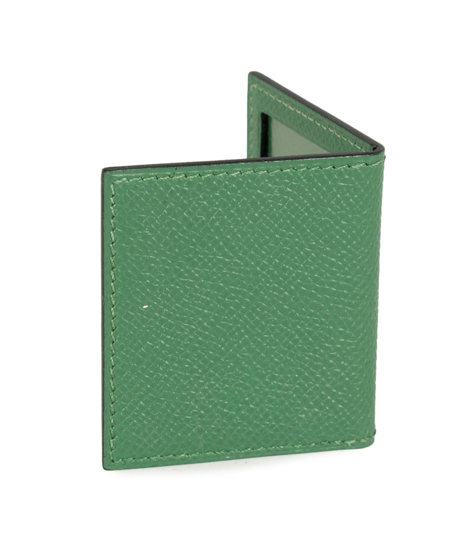 Hermès, porte photo en cuir Epsom vert, pour deux photos 4,5x3,5 cm, fermé 6x5 cm - 4