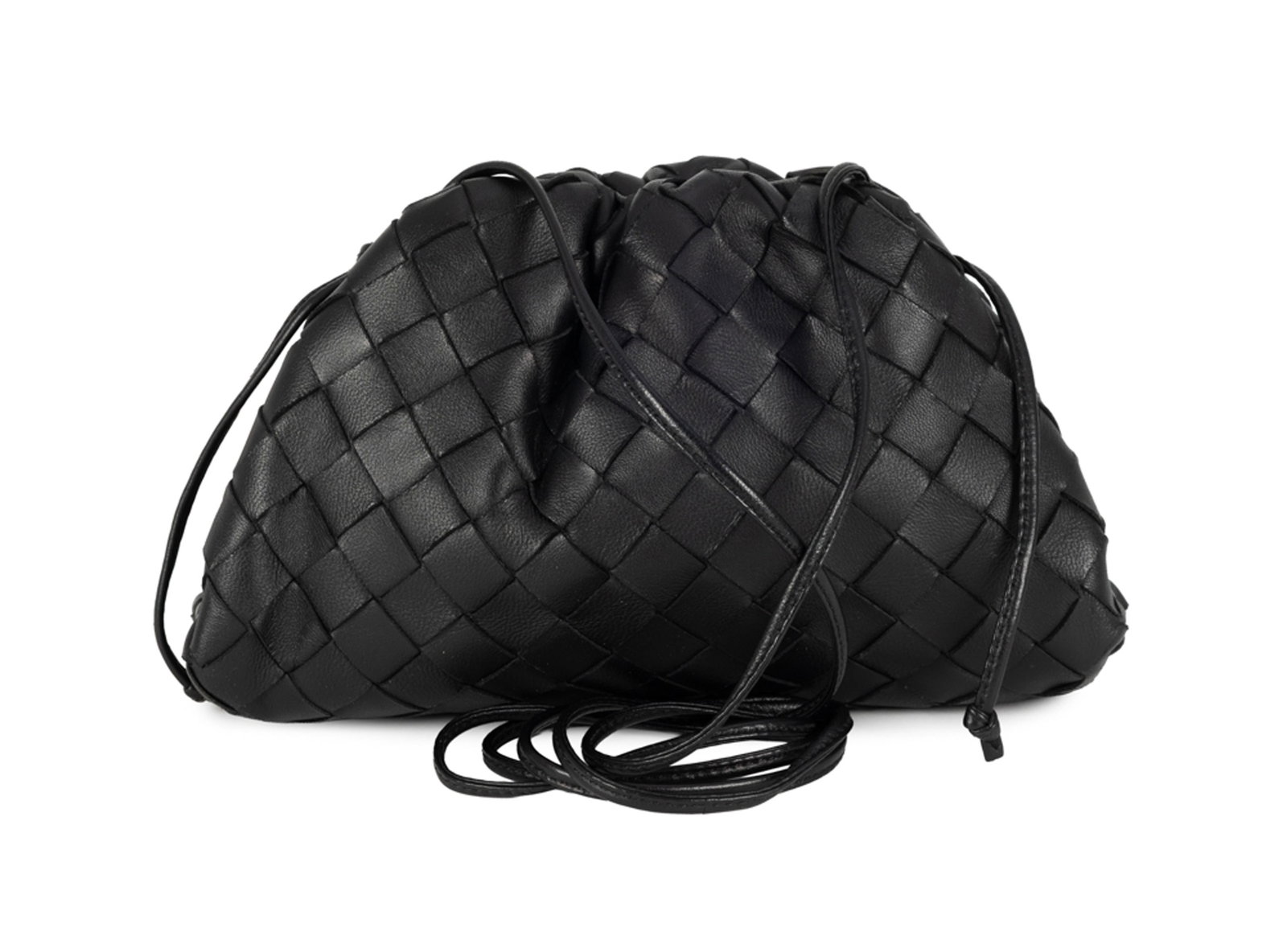 Bottega Veneta, 2 trousses en cuir tressé Intrecciato Nappa noir, 1 housse, 13x21 et 7x12 cm - 2