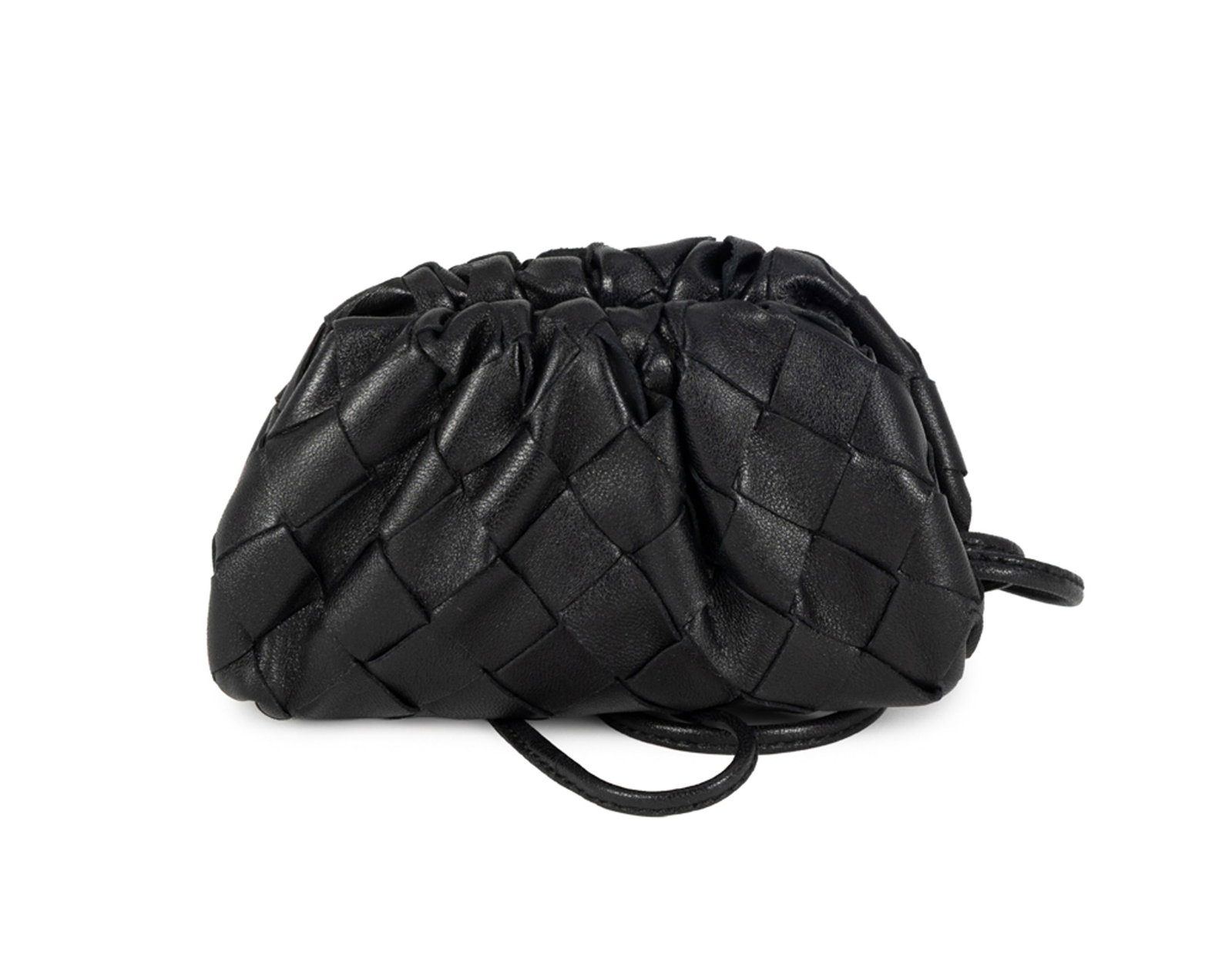 Bottega Veneta, 2 trousses en cuir tressé Intrecciato Nappa noir, 1 housse, 13x21 et 7x12 cm - 5