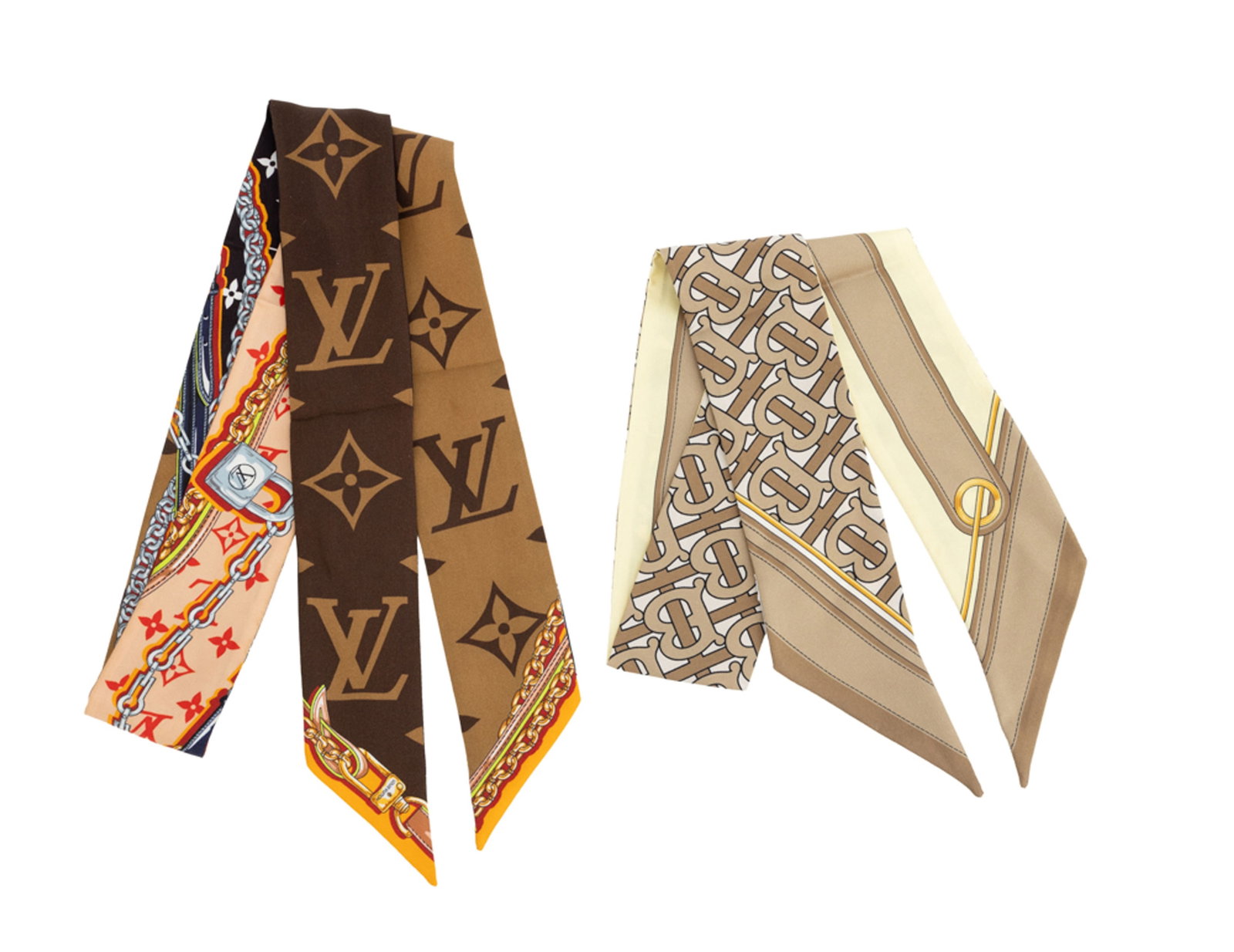 Louis Vuitton, ensemble de 3 twillys en twill de soie - 2