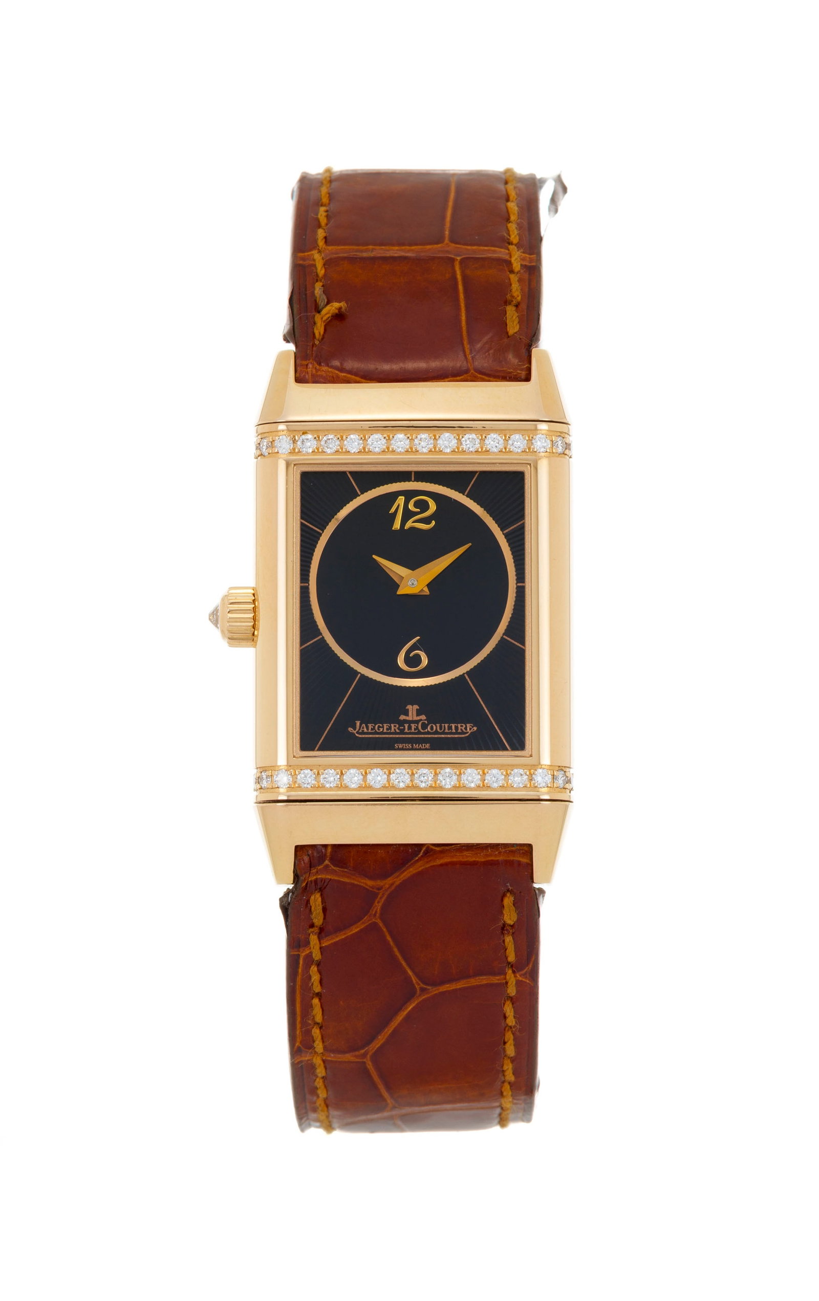 Jaeger-LeCoultre, Reverso Duetto, réf. 256.2.75, montre en or rose 750 sertie de diamants Mouv - 2