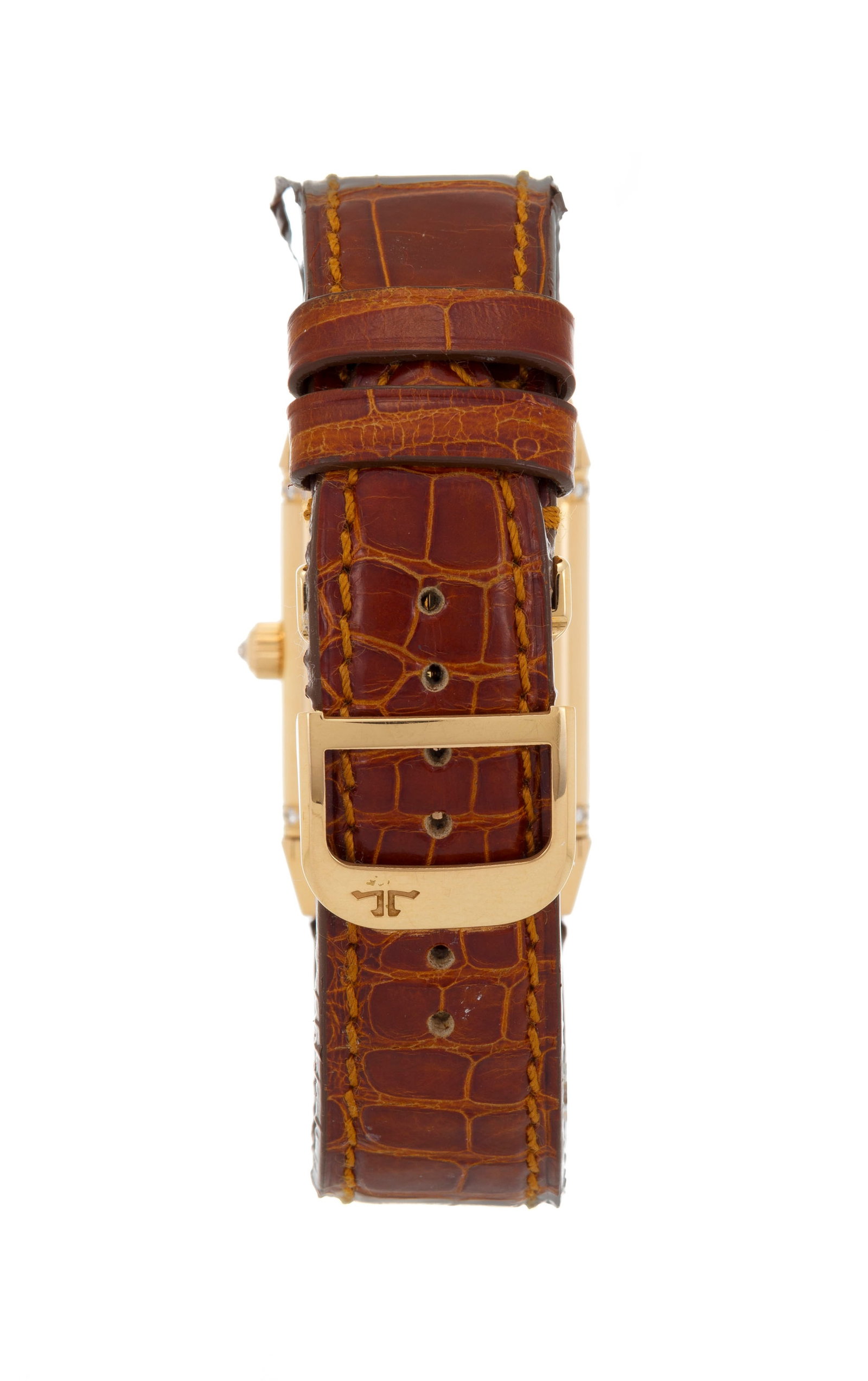 Jaeger-LeCoultre, Reverso Duetto, réf. 256.2.75, montre en or rose 750 sertie de diamants Mouv - 4