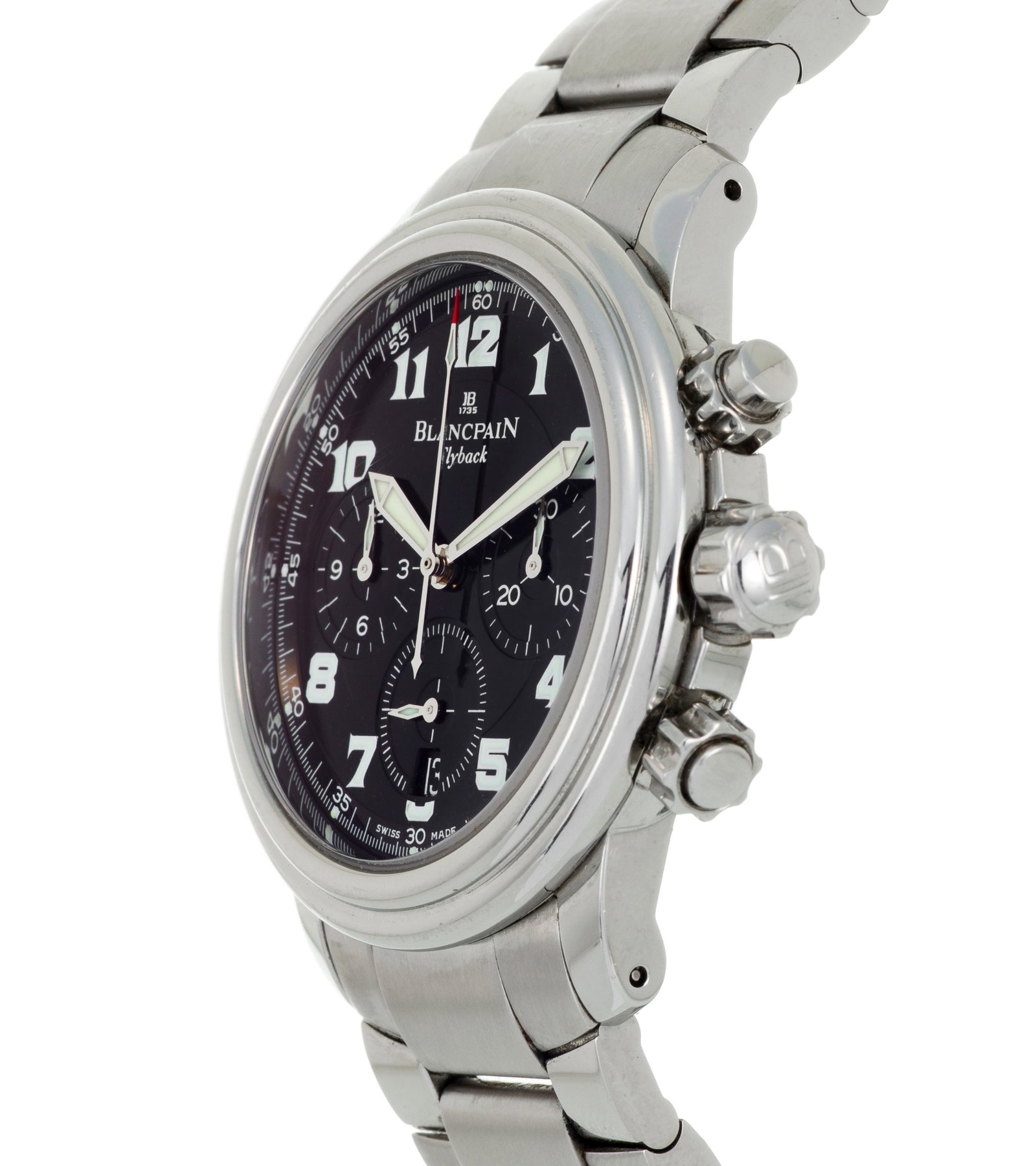 Blancpain, Flyback, montre-bracelet chronographe en acier avec retour en vol Mouvement: cal. F185, - 2
