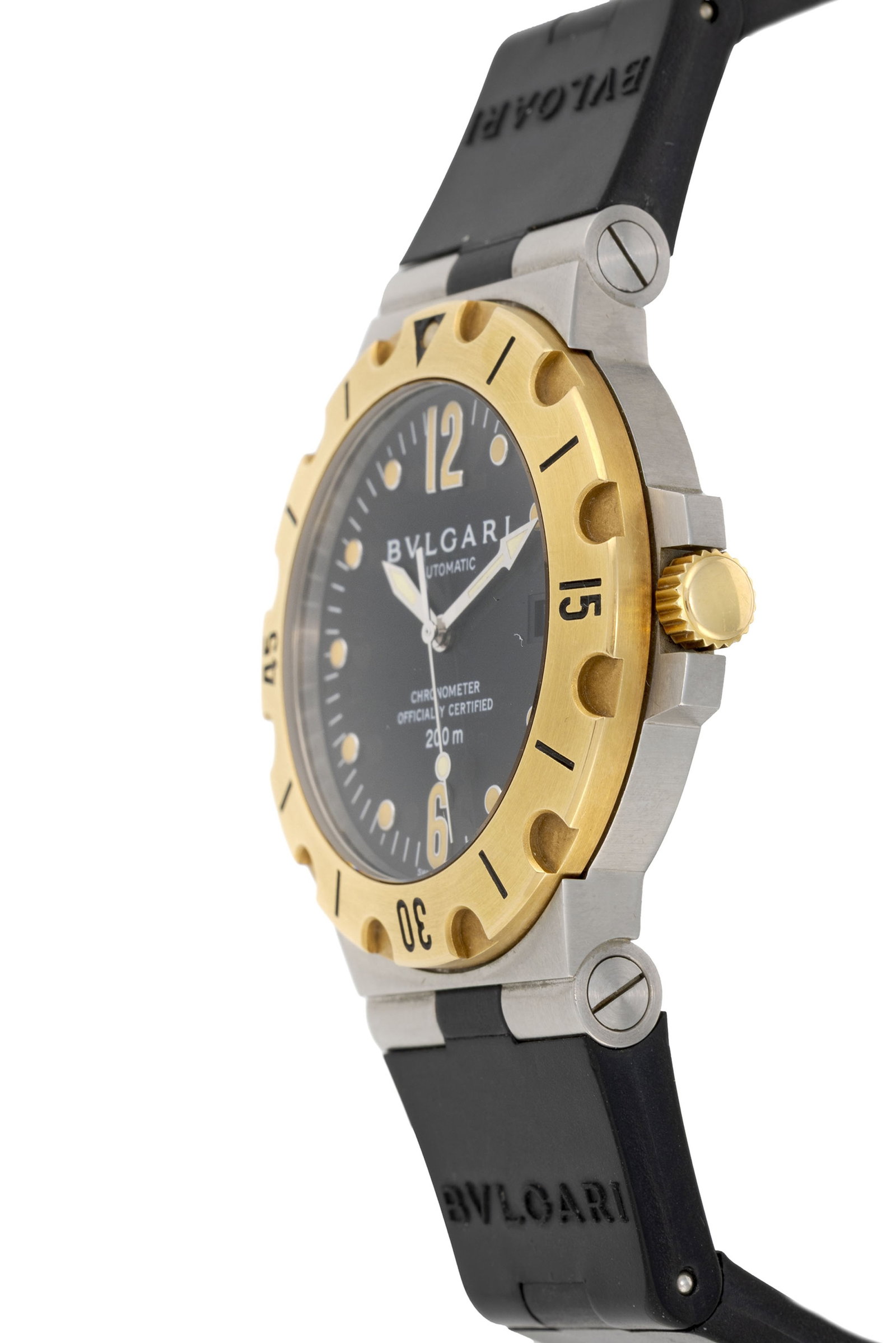 Bulgari, Diagono, réf. SD 38 SG, montre en acier et or avec indication de la date Mouvement:  - 2
