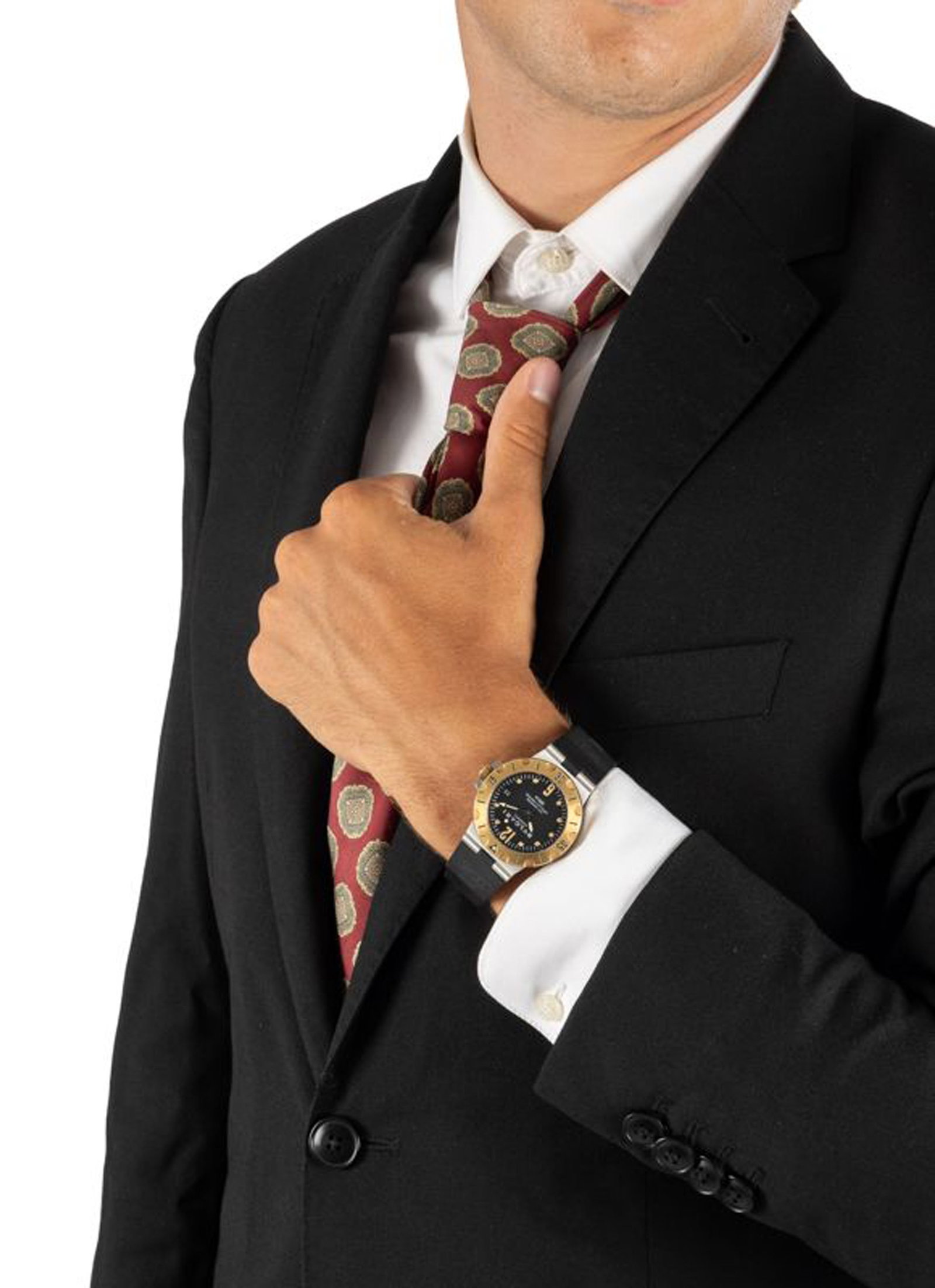 Bulgari, Diagono, réf. SD 38 SG, montre en acier et or avec indication de la date Mouvement:  - 5