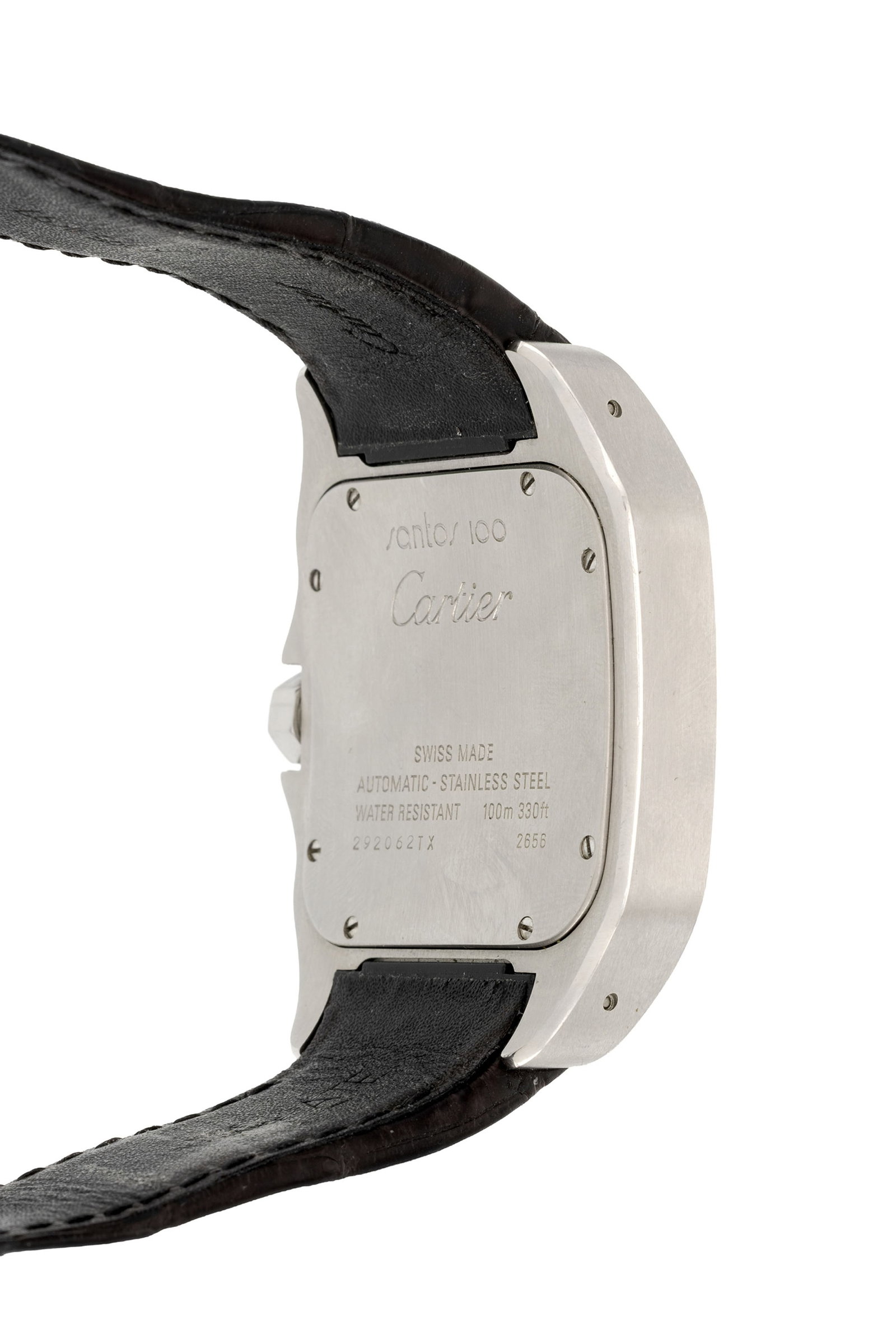 Cartier, Santos 100, réf. 2656, montre en acier Mouvement: cal. 049/ETA 2892A2, automatique, 2 - 3