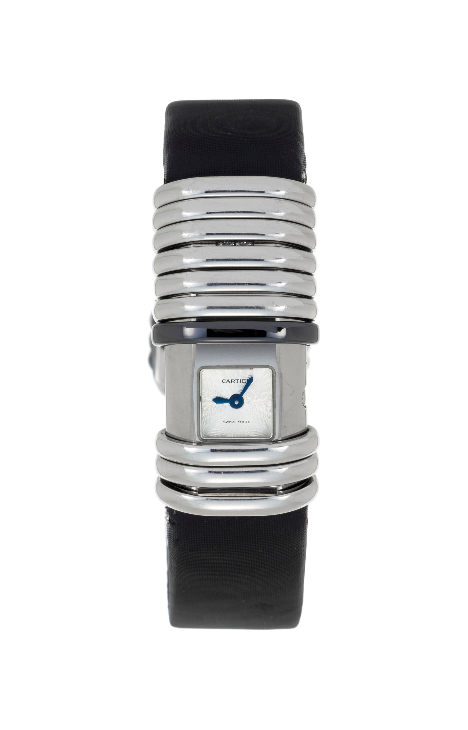 Cartier, Déclaration, réf. 2611, montre en acier et titane sertie de diamants Mouvement: - 2