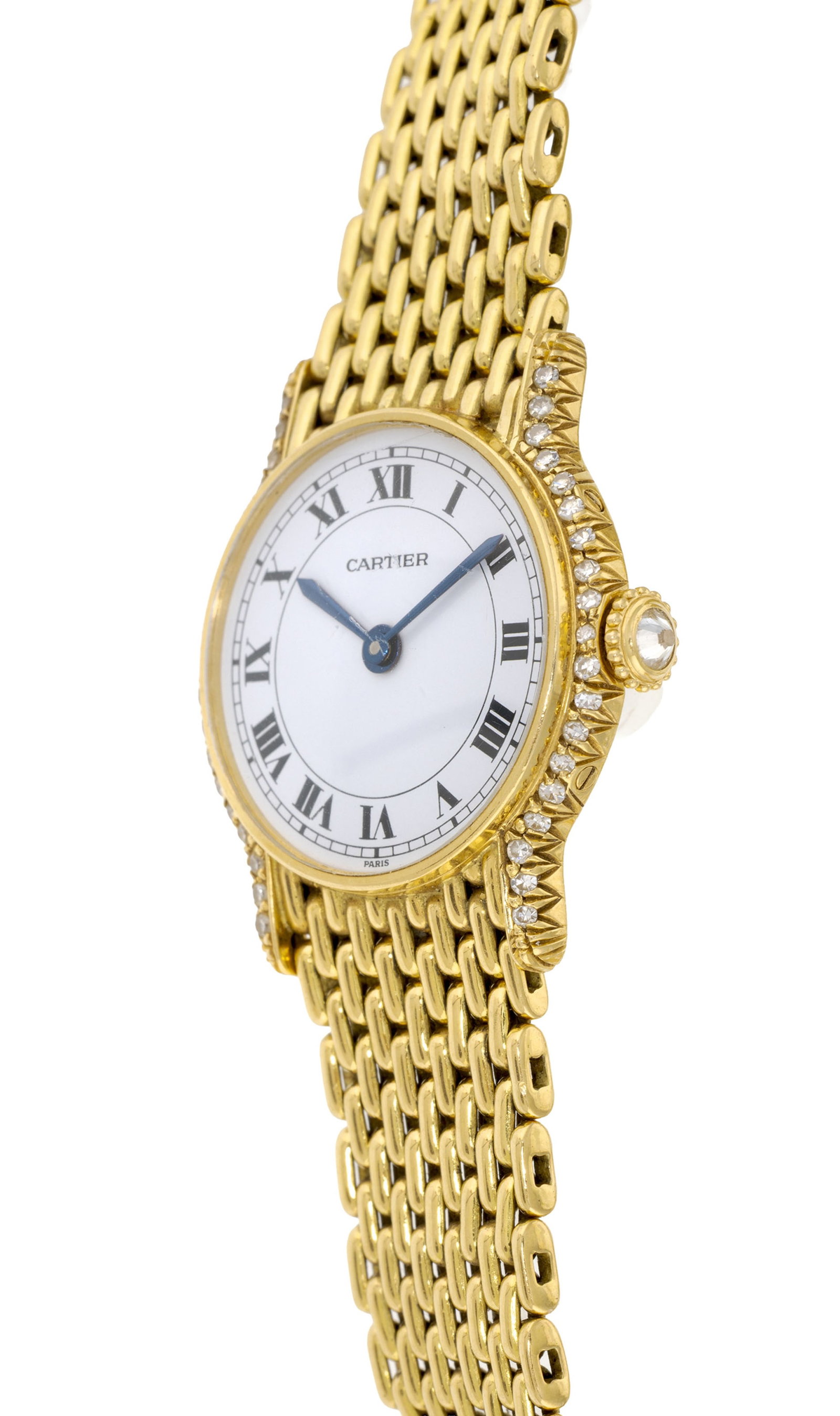 Cartier, Vendôme _Riviera_, montre-bracelet en or 750 sertie de diamants Mouvement: cal. 78-1 - 2
