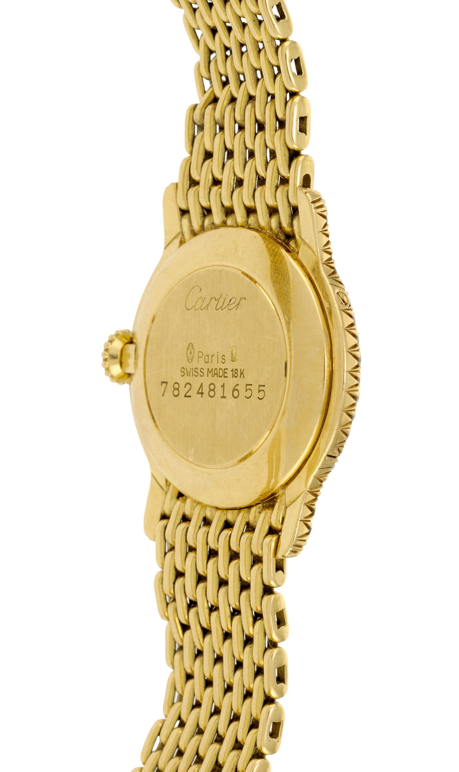 Cartier, Vendôme _Riviera_, montre-bracelet en or 750 sertie de diamants Mouvement: cal. 78-1 - 3