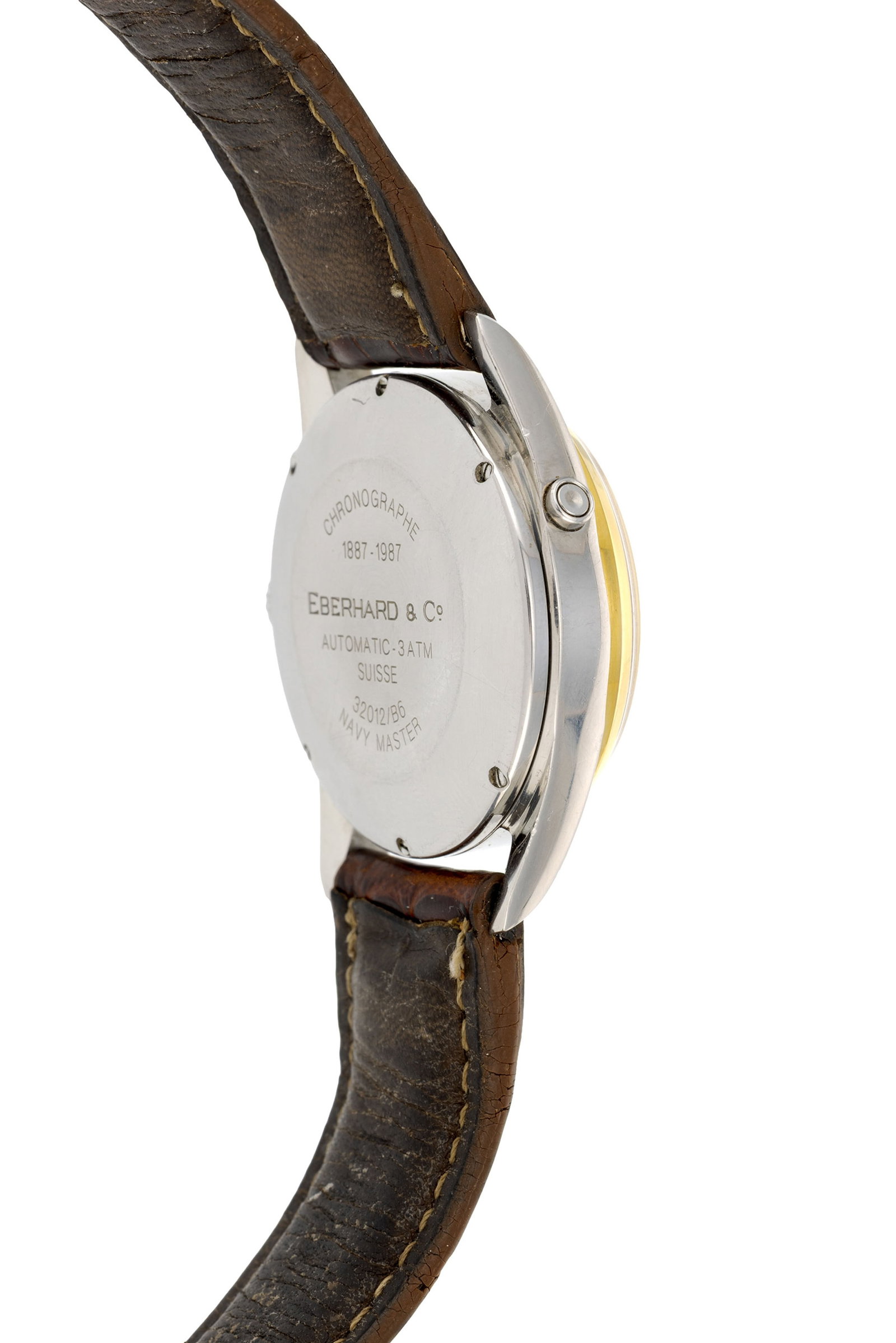 Eberhard & Co, Navy Master, montre chronographe en acier bicolore avec calendrier et phases de lune  - 3