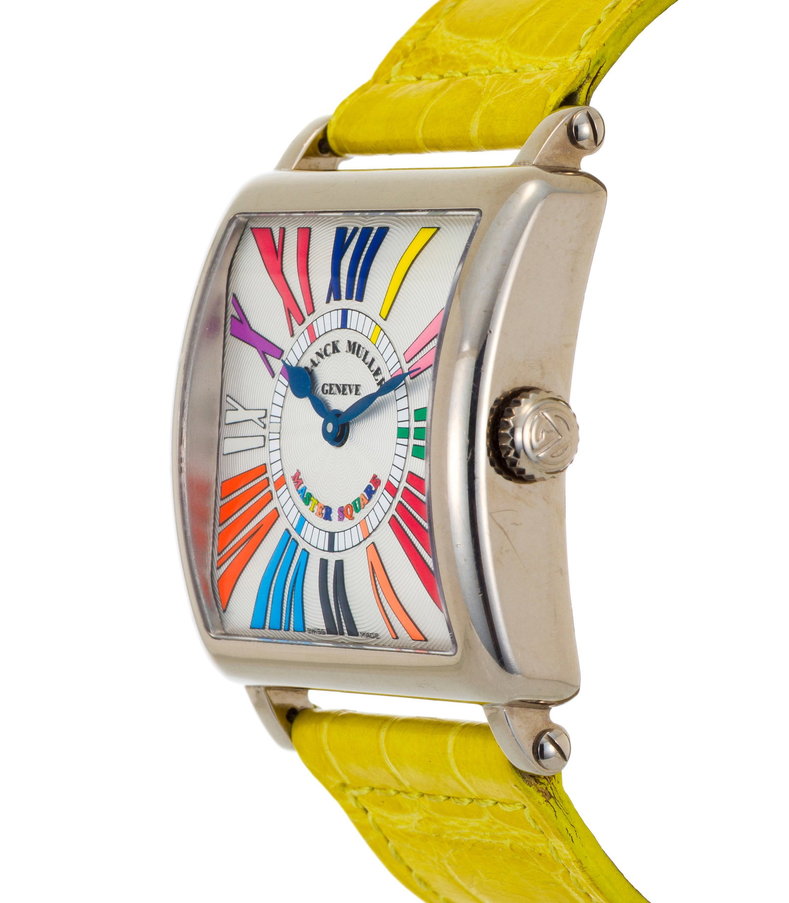 Franck Muller, Master Square Color Dreams, réf. 6002 M QZ R, montre en or gris 750 Mouvement:  - 2