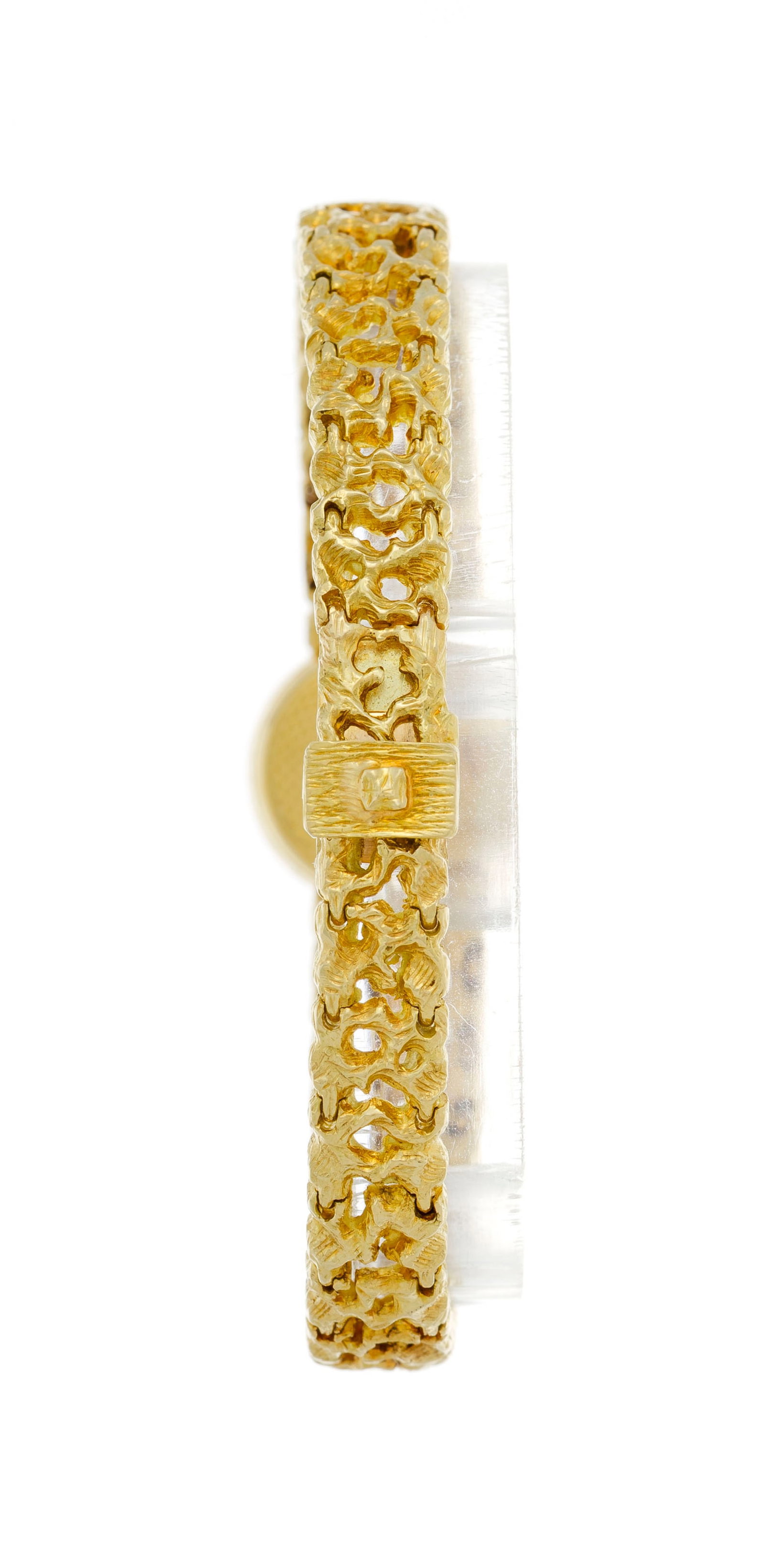 Gilbert Albert pour Omega, montre-bracelet 2 ors 750 sertie de diamants Mouvement: mécanique  - 3