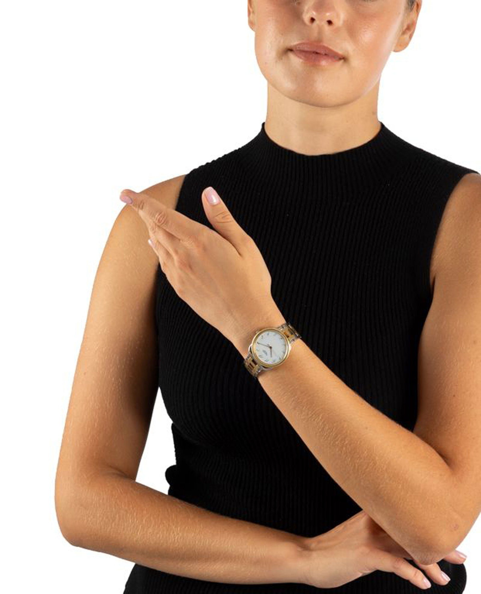 Hermès, montre-bracelet en acier bicolore Mouvement: cal. ETA 956.412, quartz, 7 rubis Bo&# - 5